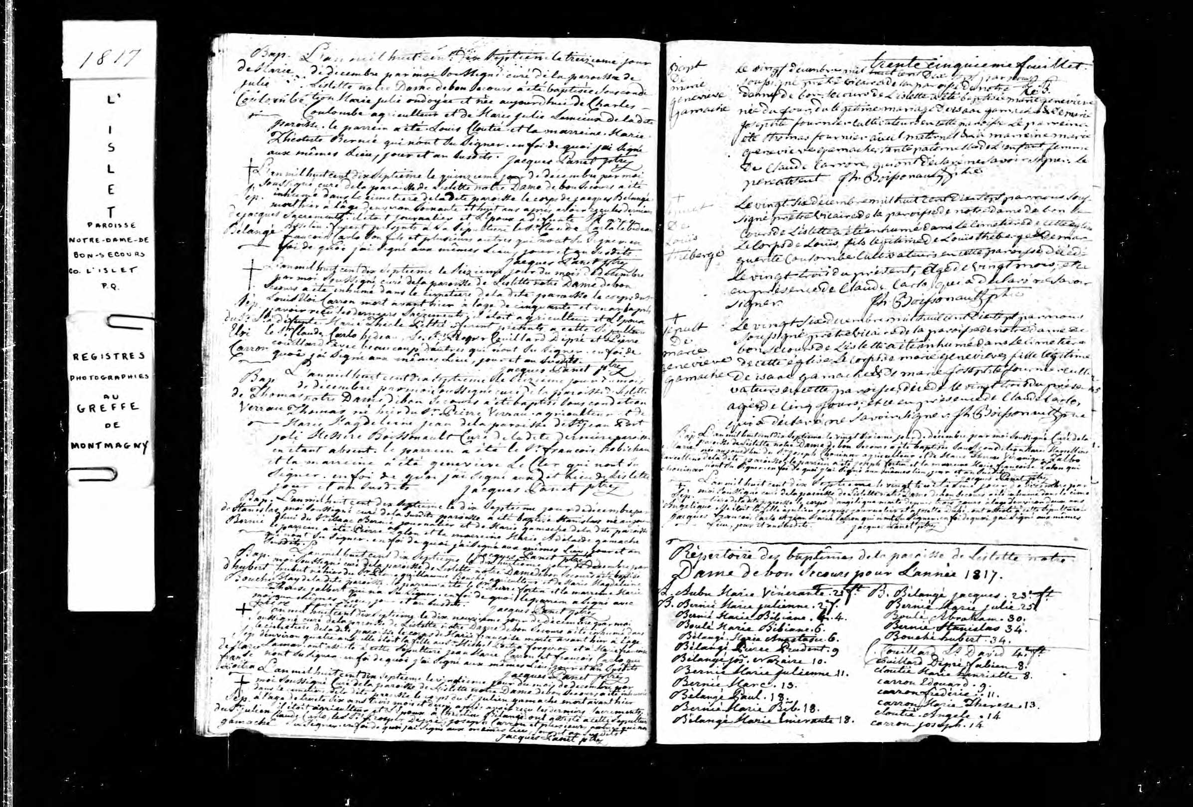 Acte de sépulture