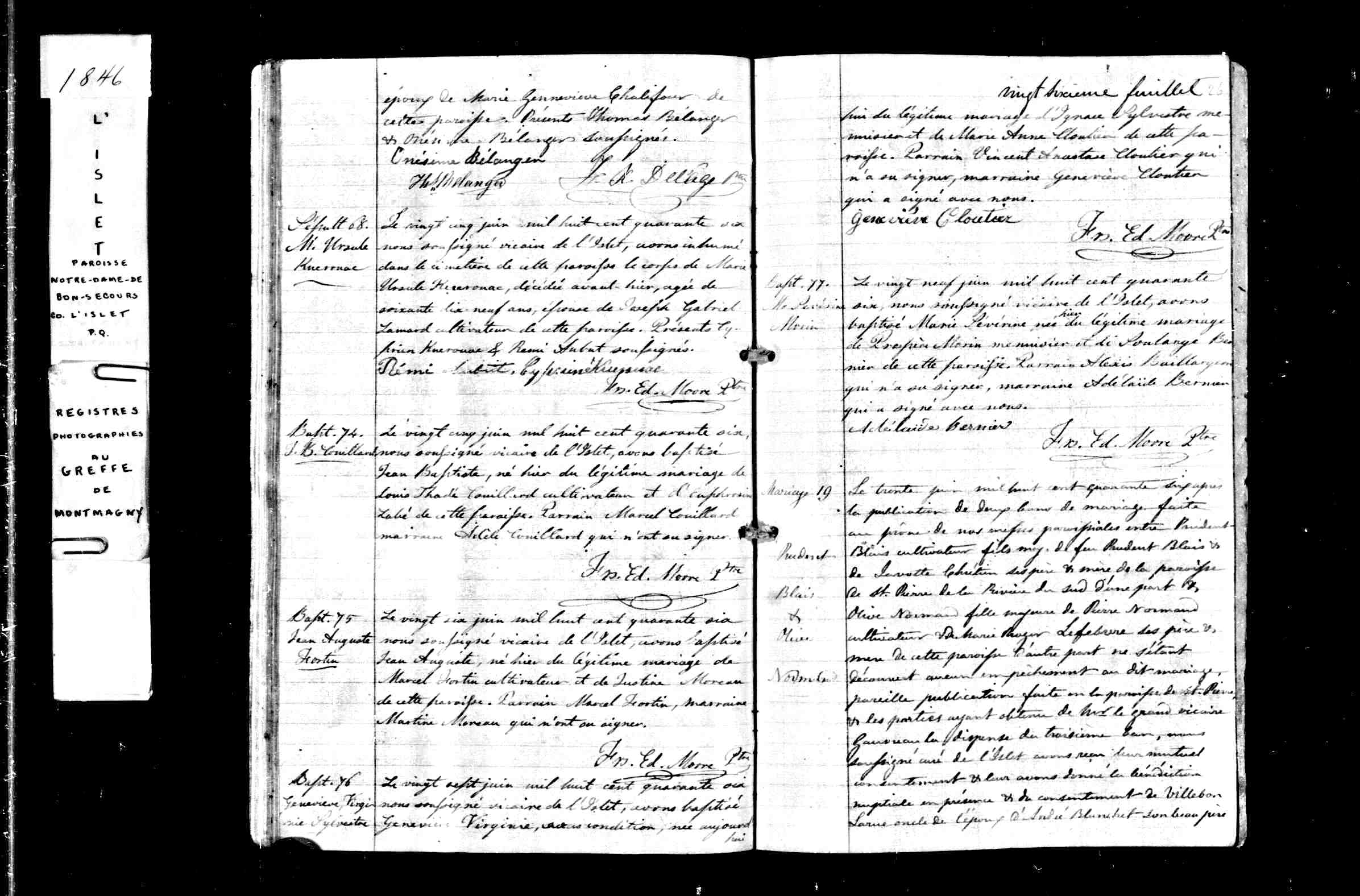 Acte de sépulture