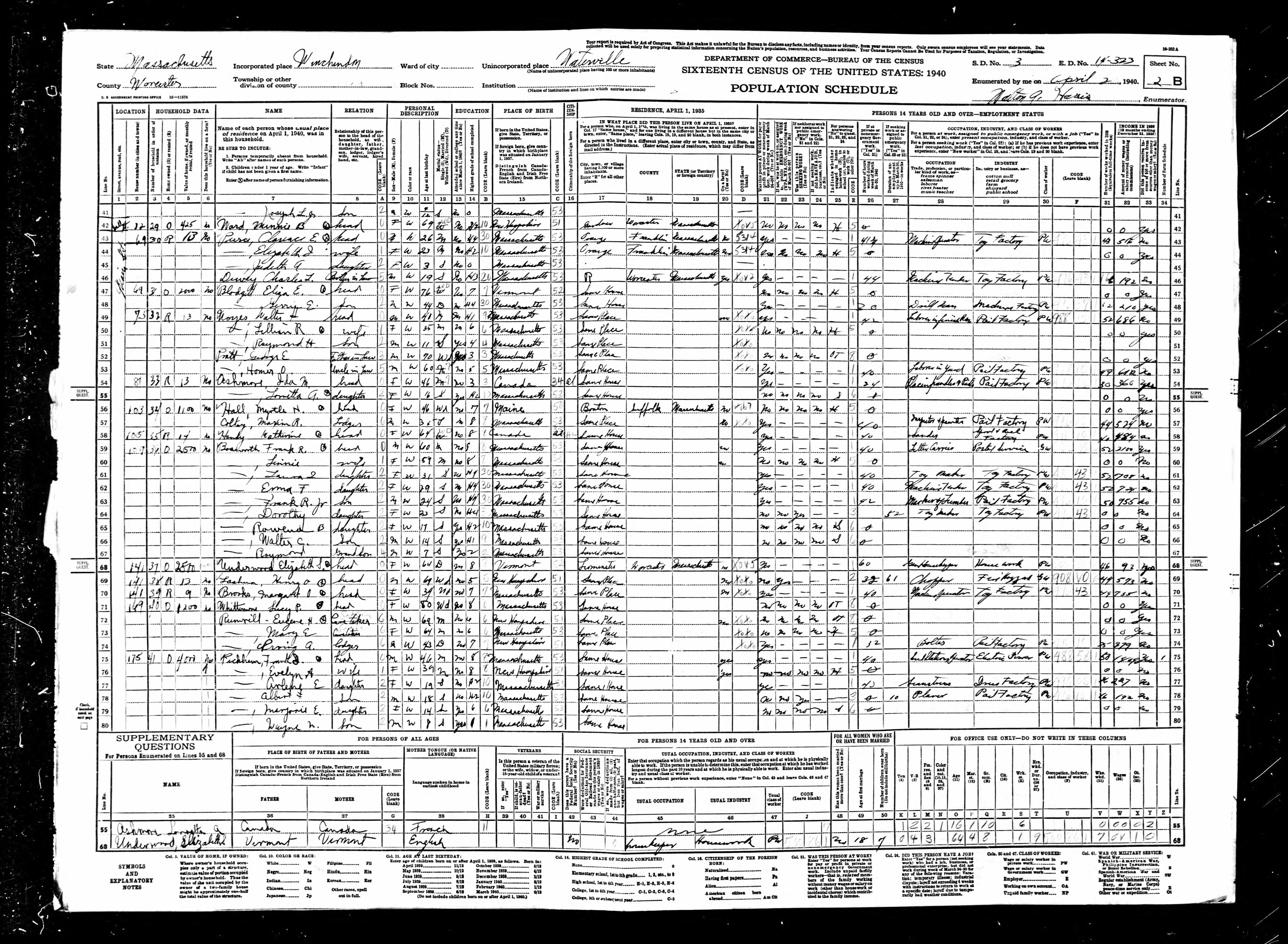 Recensement fédéral américain 1940