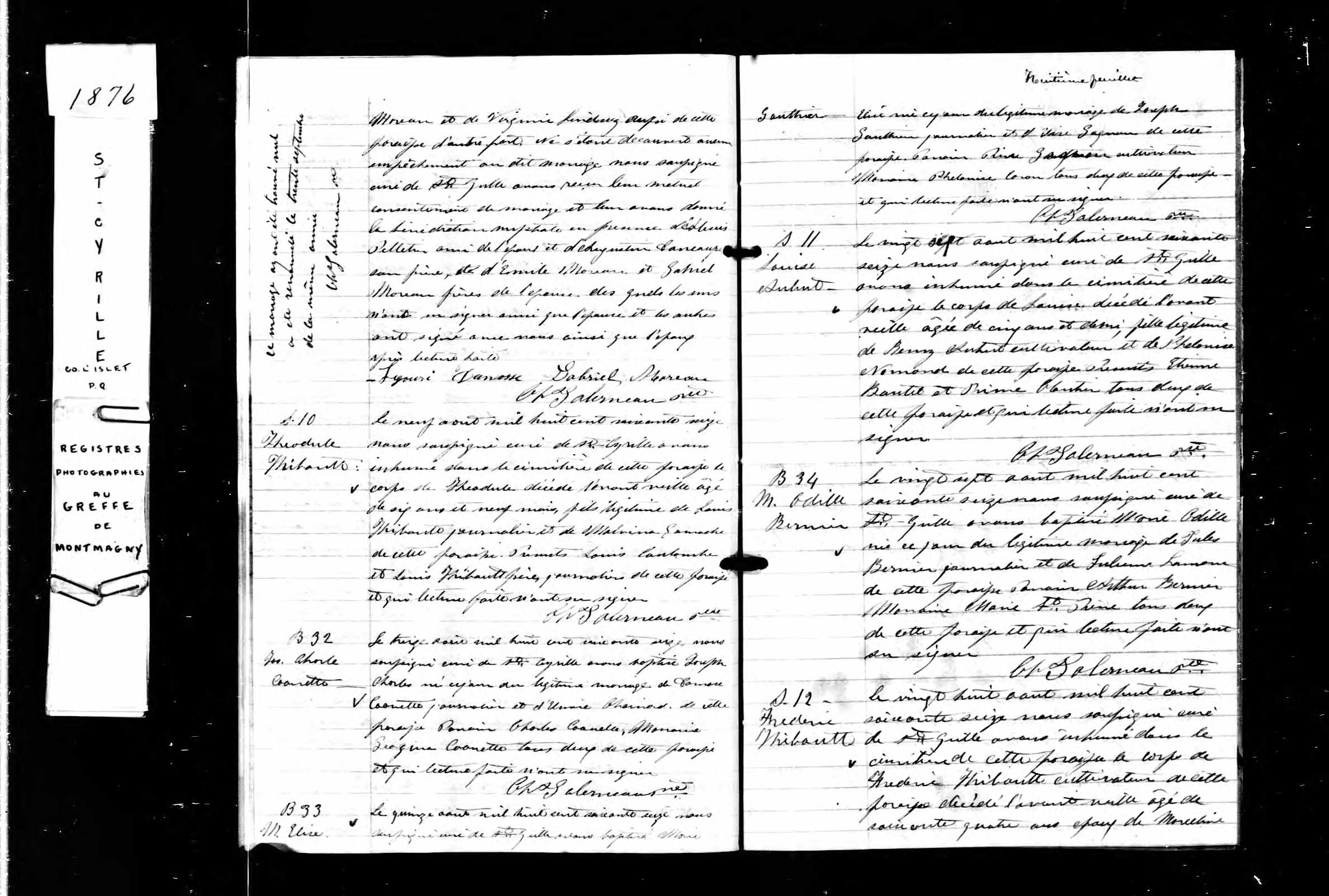  Acte de sépulture