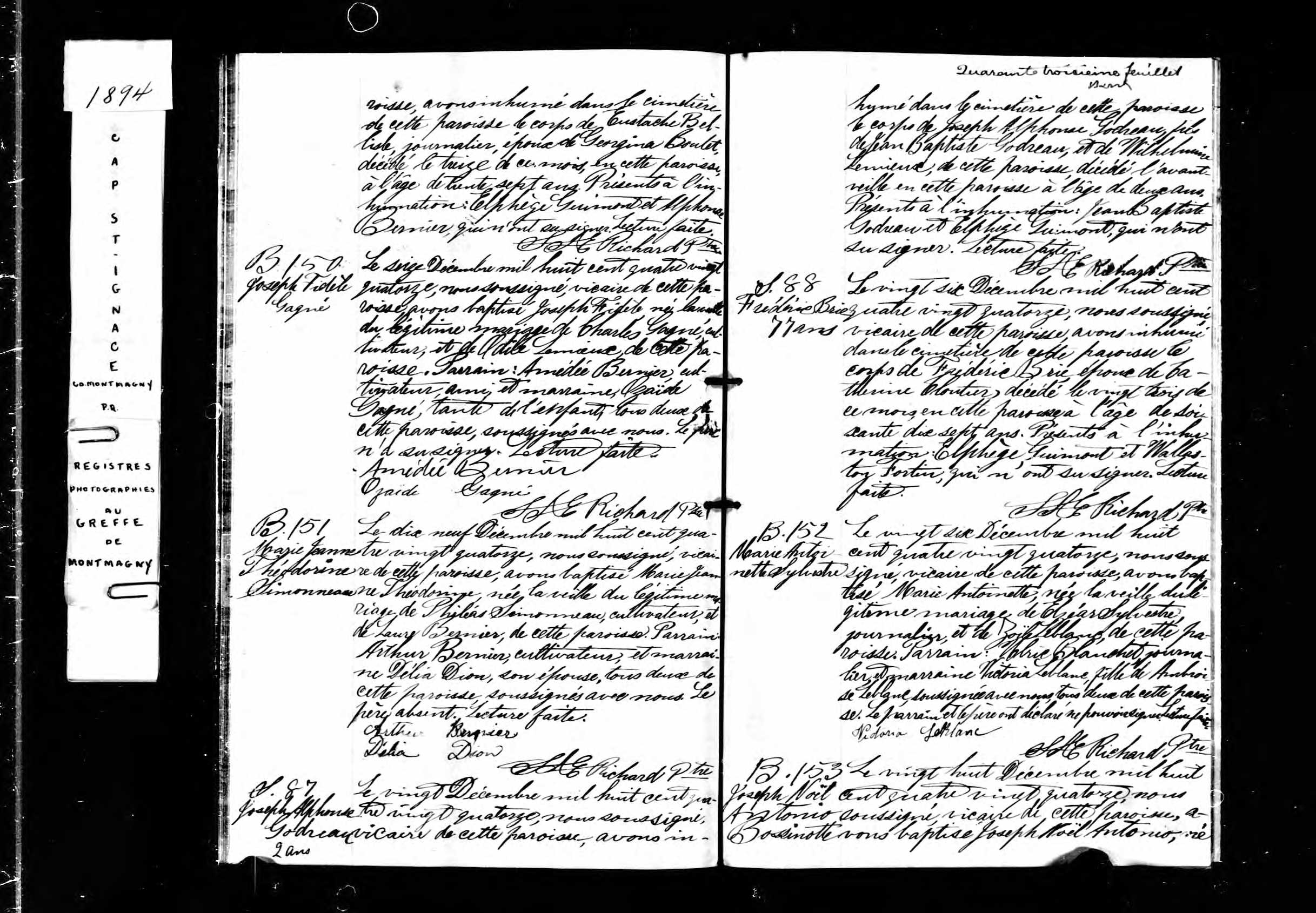 Acte de sépulture