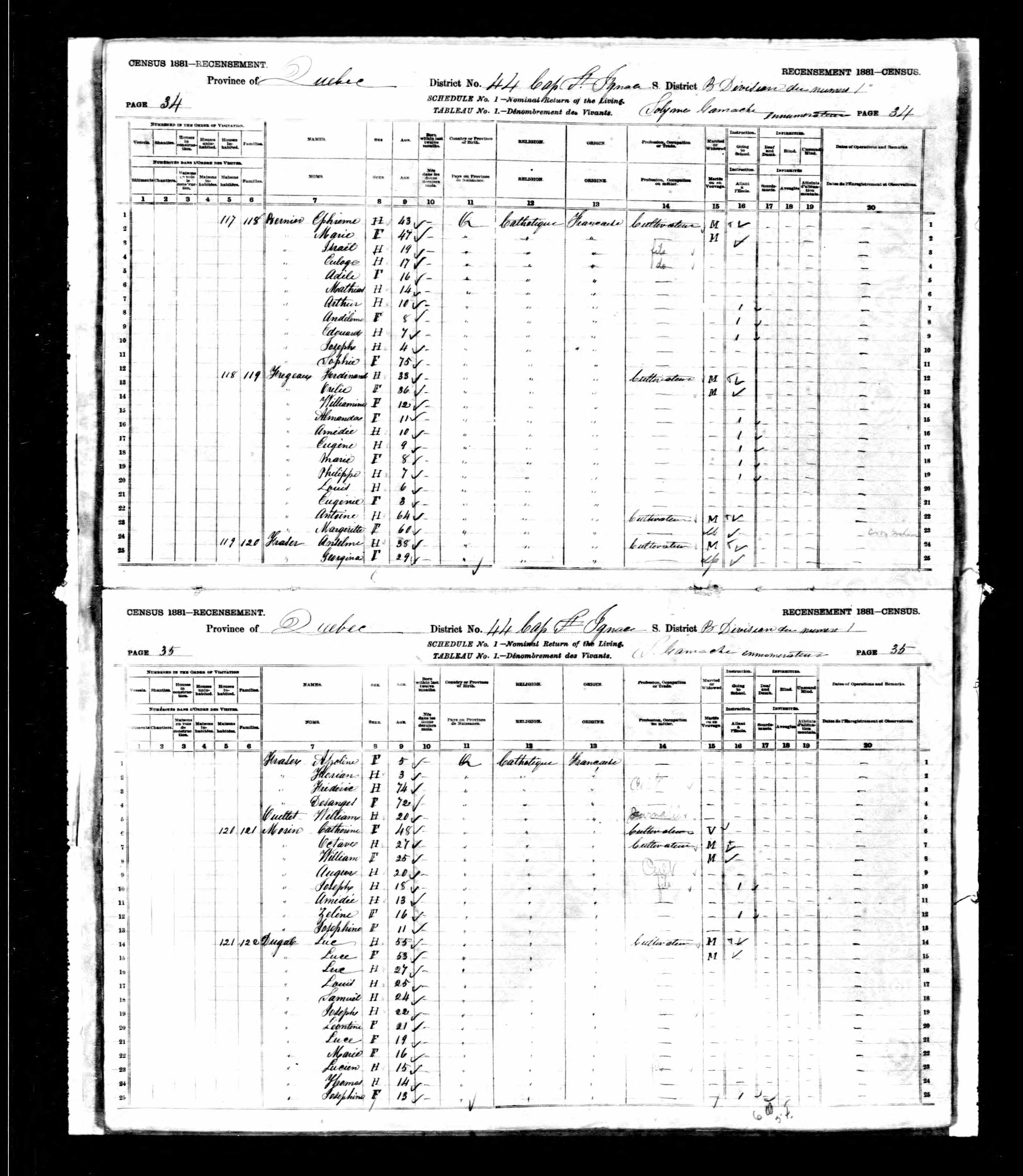 Recensement canadien 1881