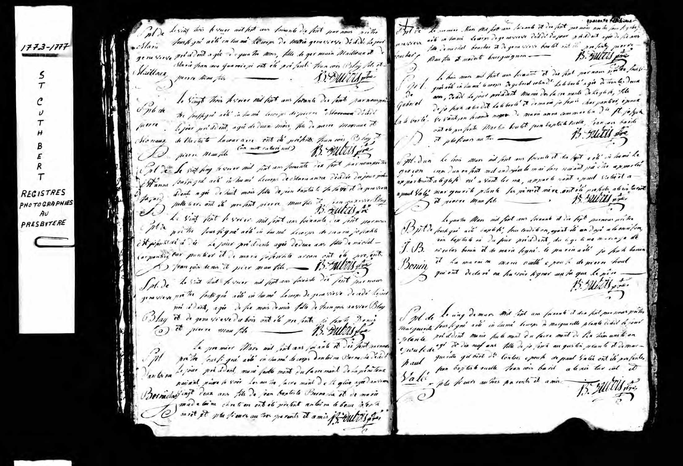 Acte de sépulture