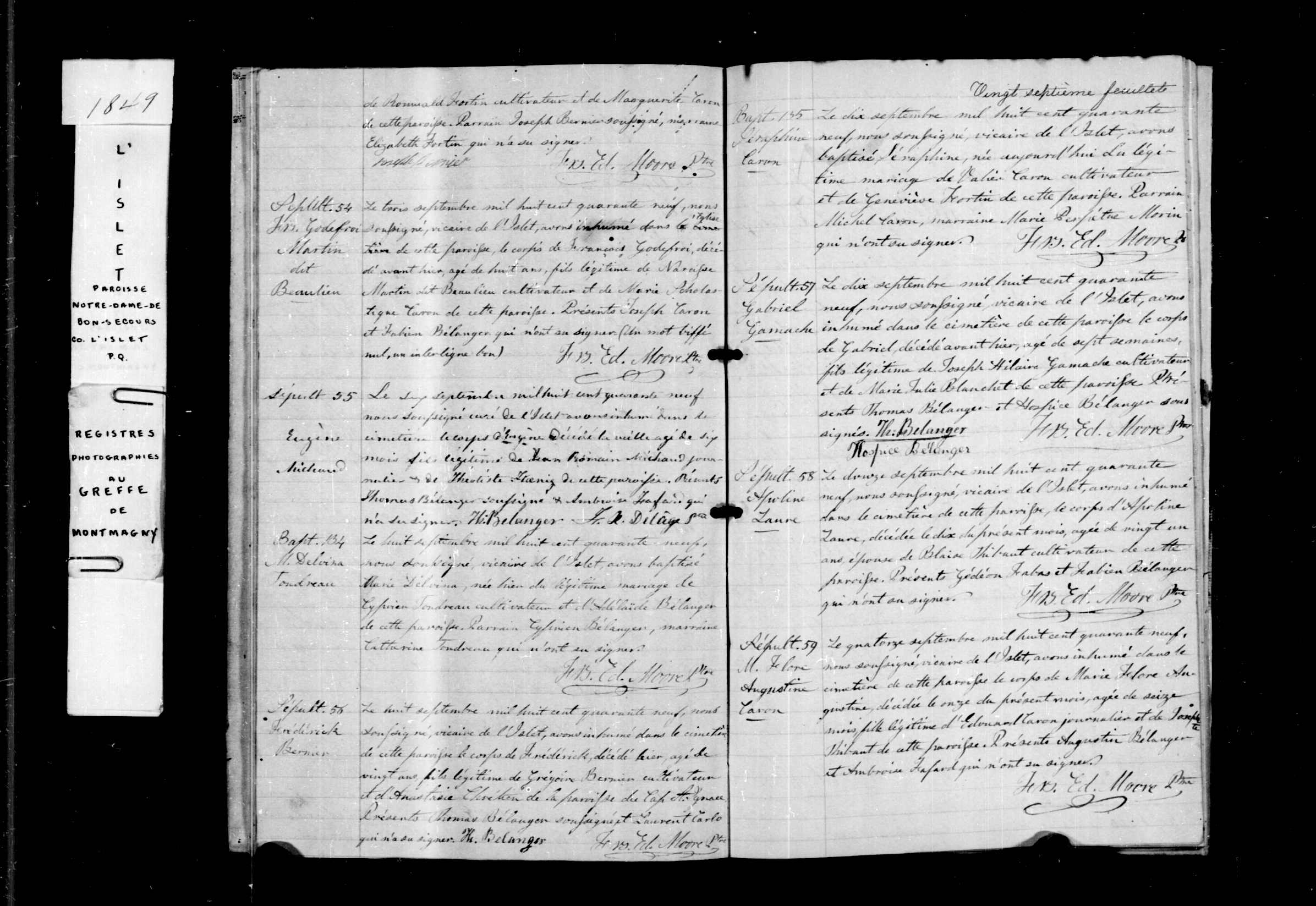 Acte de sépulture