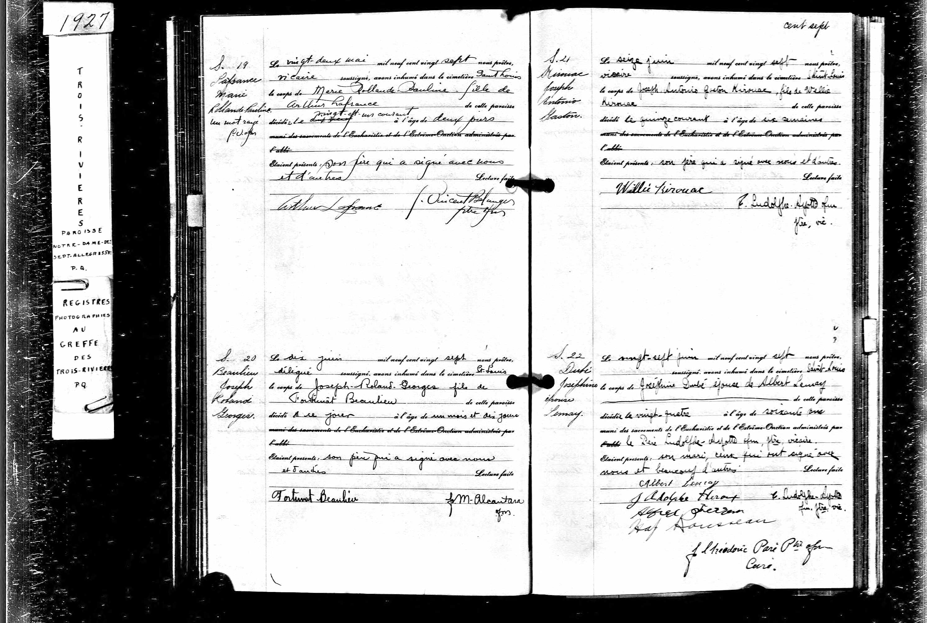 Acte de sépulture