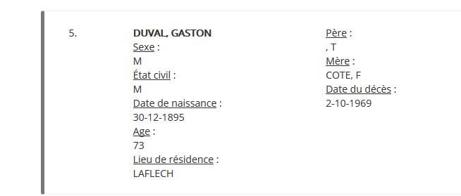 Mention du décès