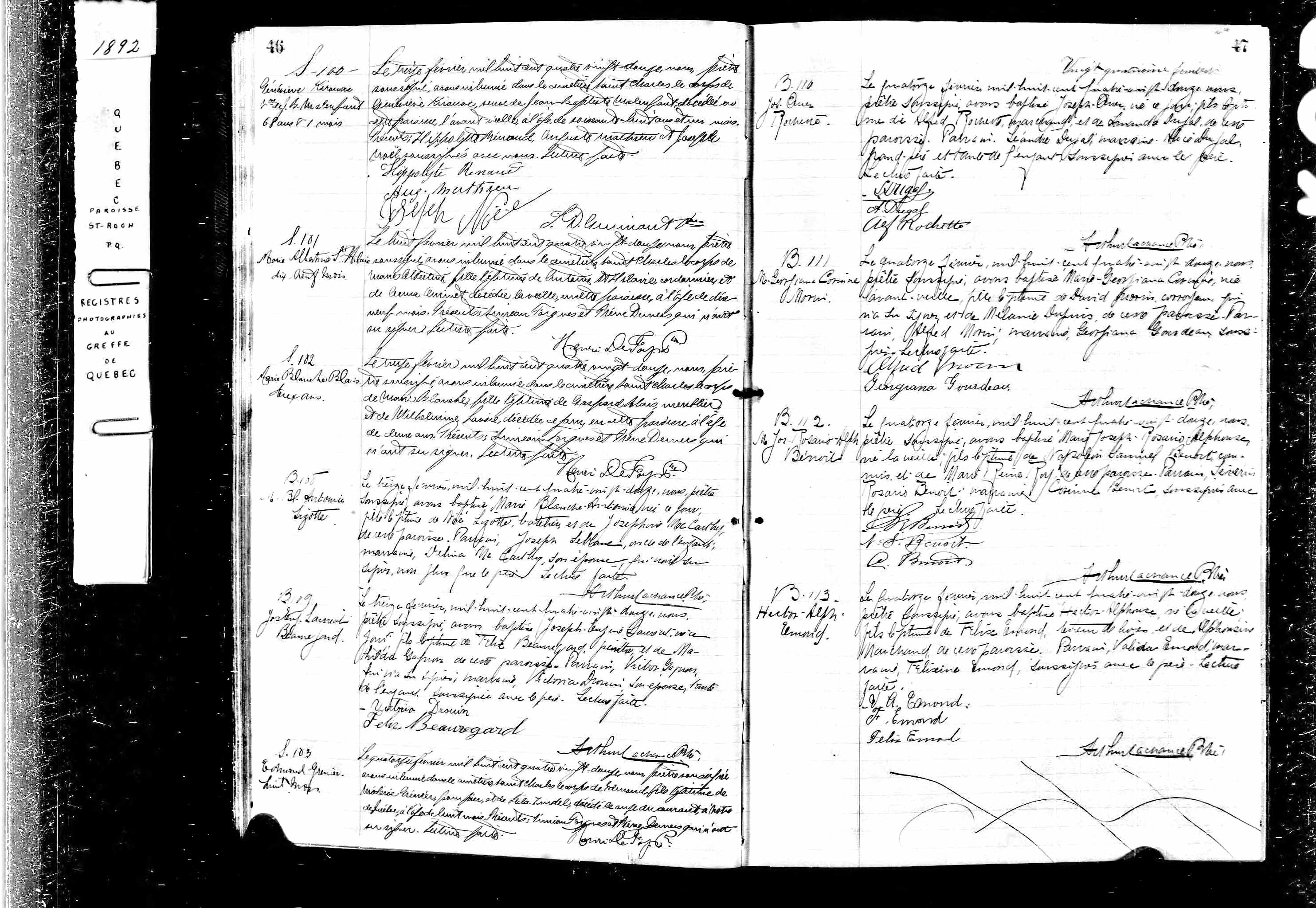 Acte de sépulture