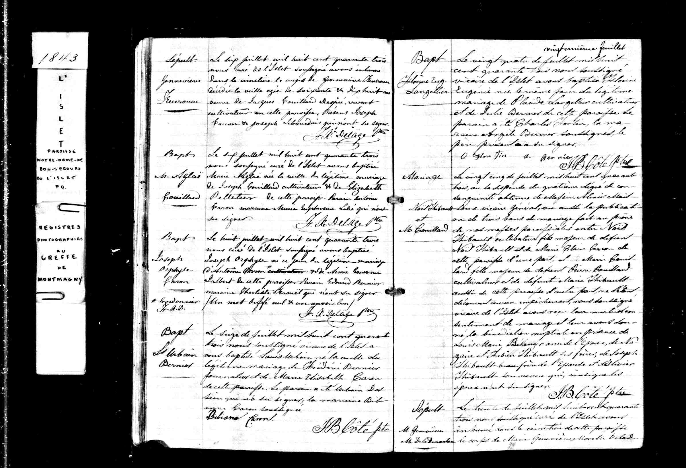 Acte de sépulture