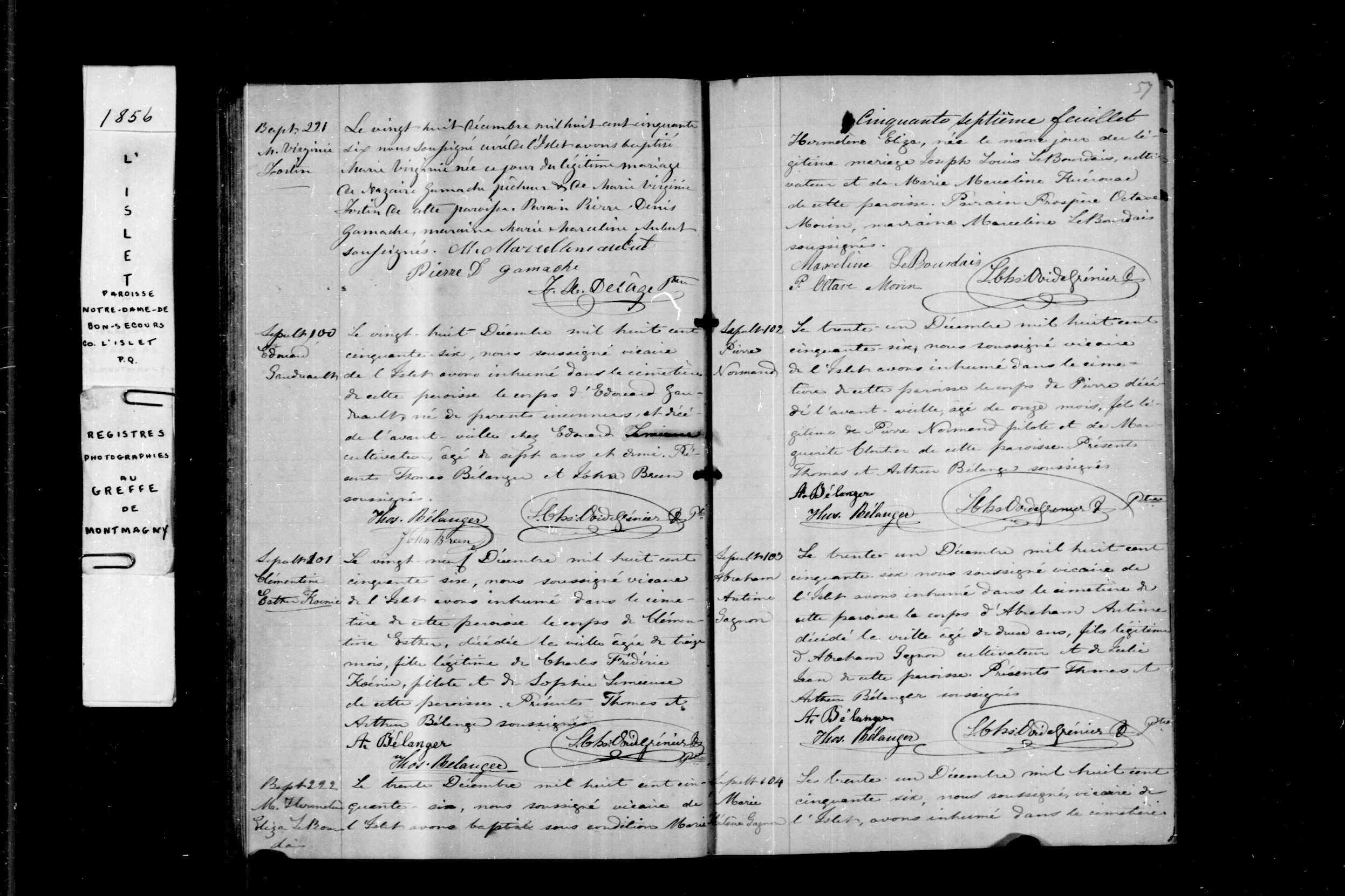 Acte de sépulture