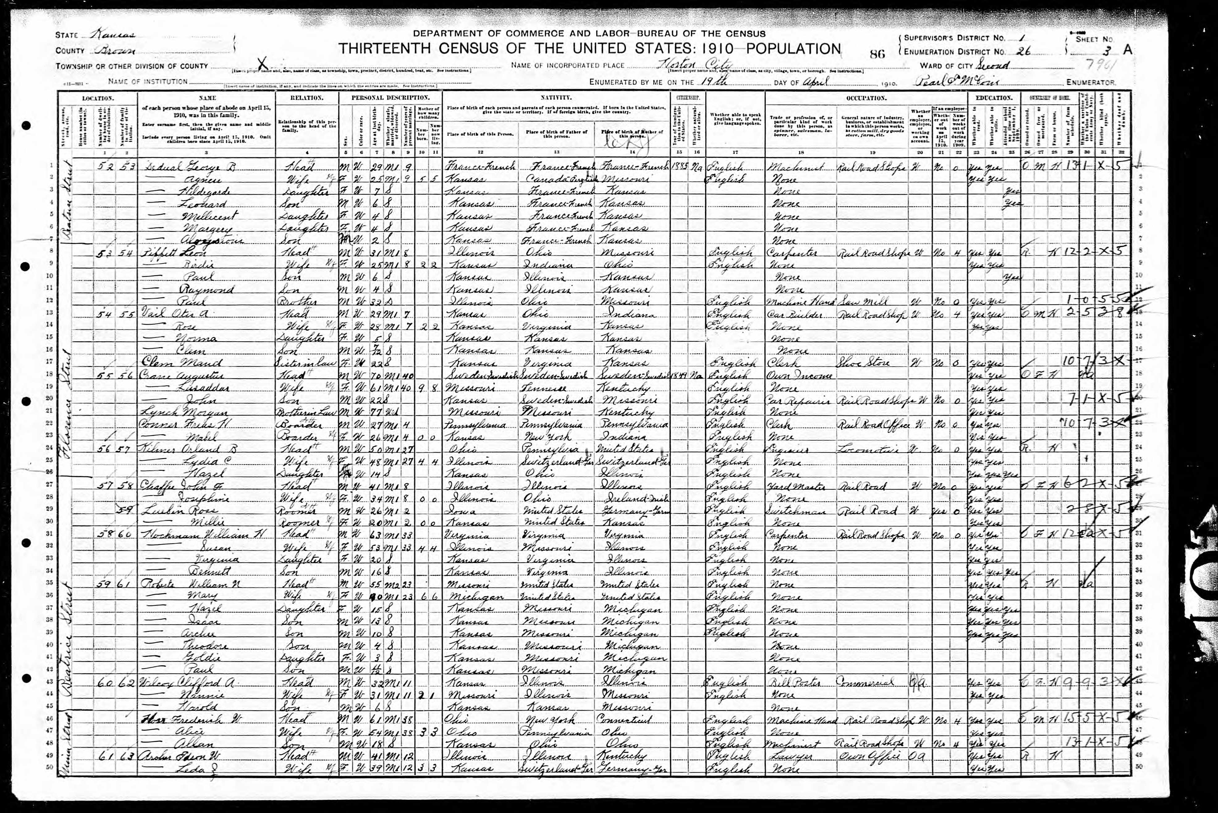 Recensement fédéral américain 1910