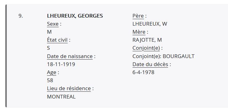 Mention du décès