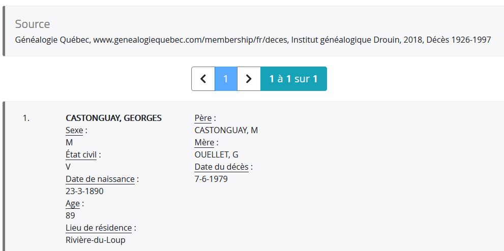 Mention du décès