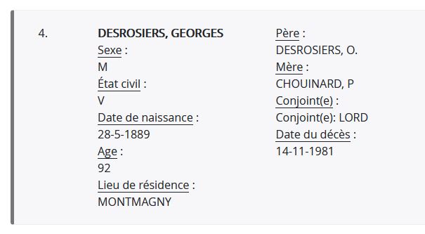 Mention du décès
