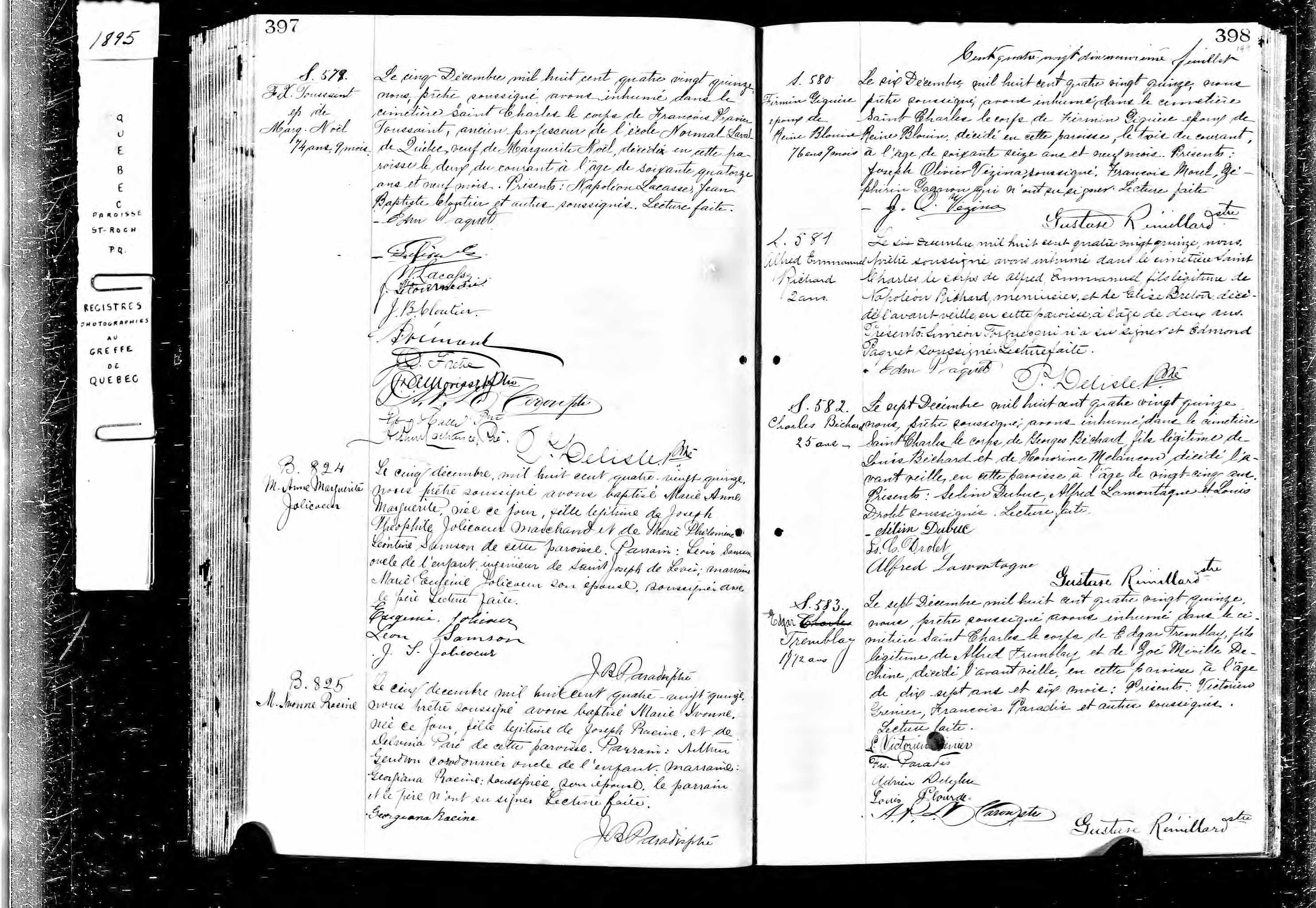 Acte de sépulture Acte de sépulture