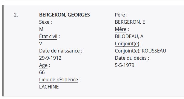 Mention du décès