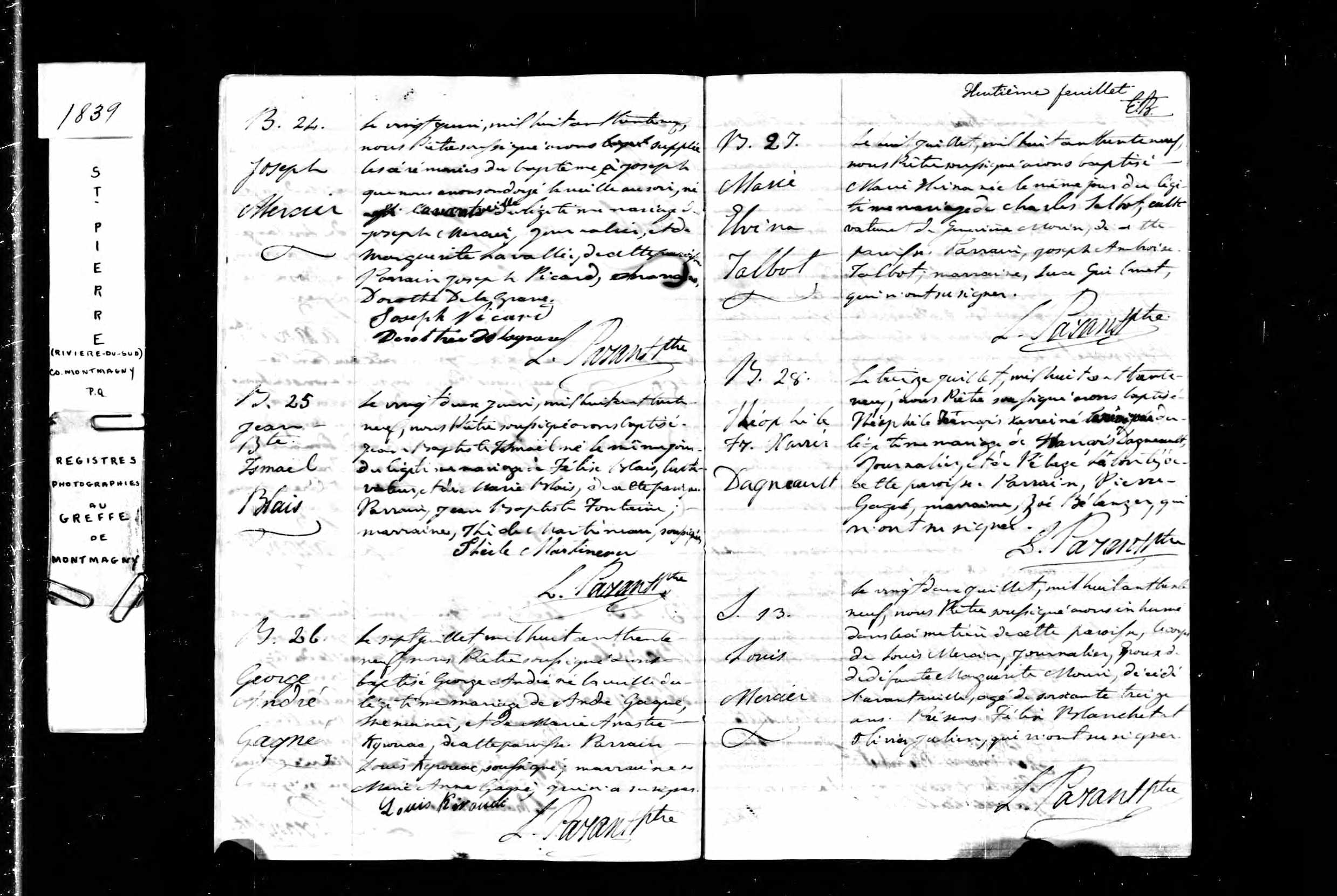 Acte de baptême Acte de baptême