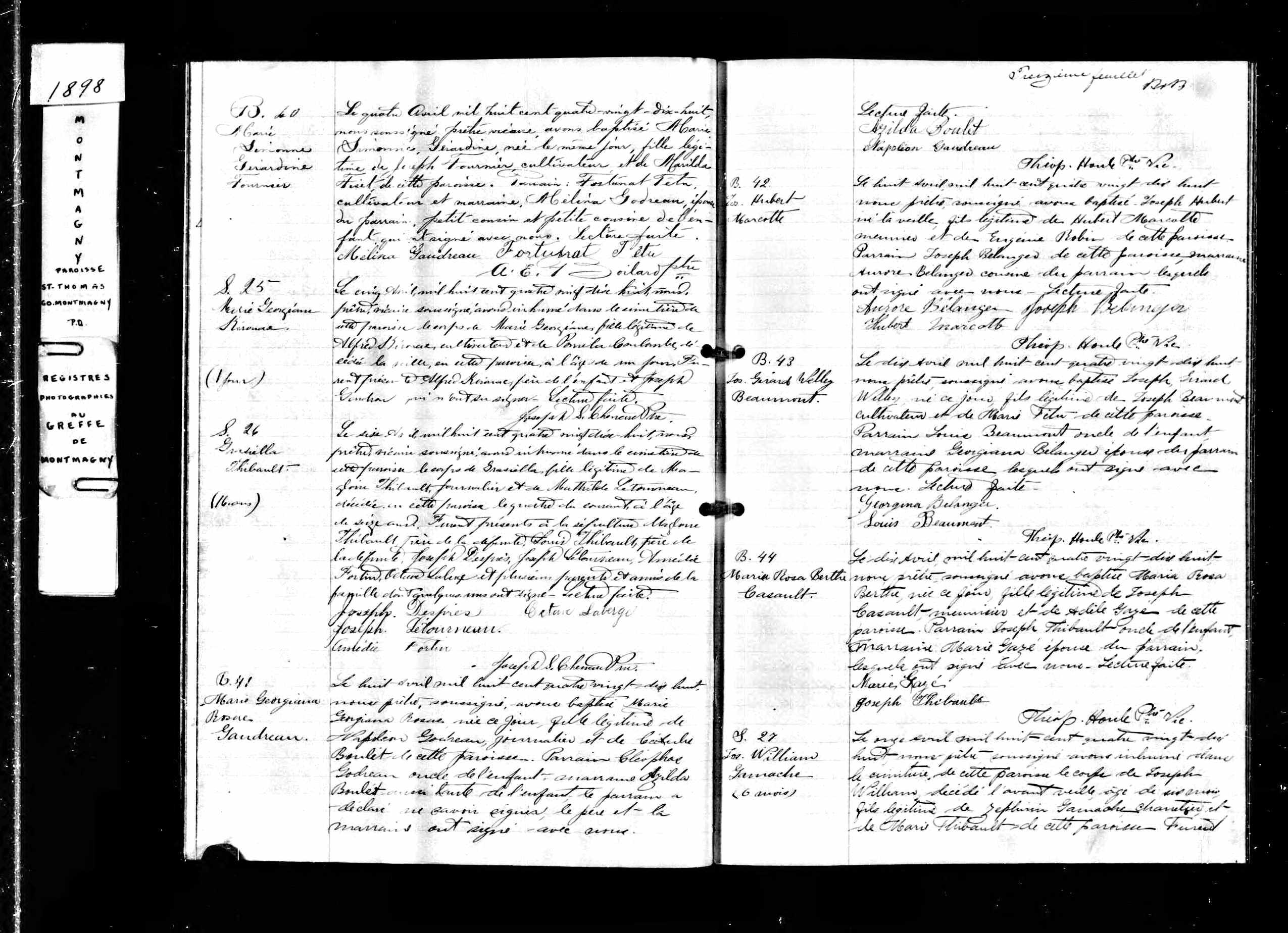 Acte de sépulture
