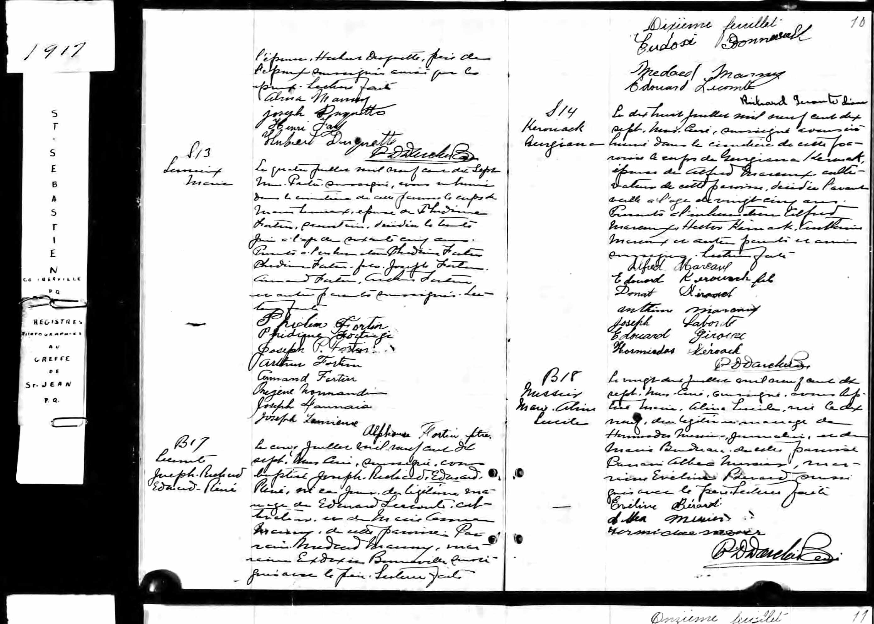 Acte de sépulture