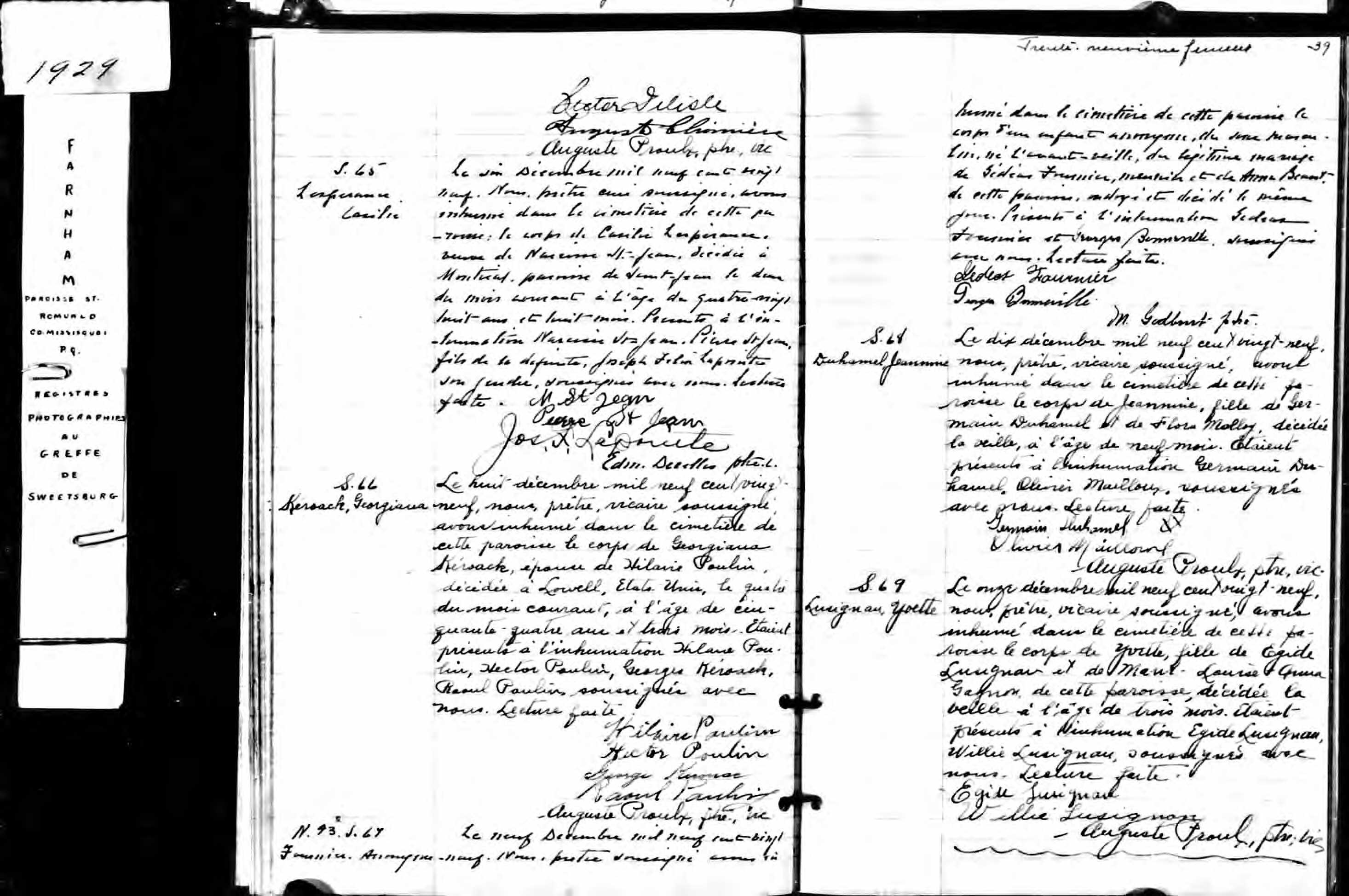 Acte de sépulture
