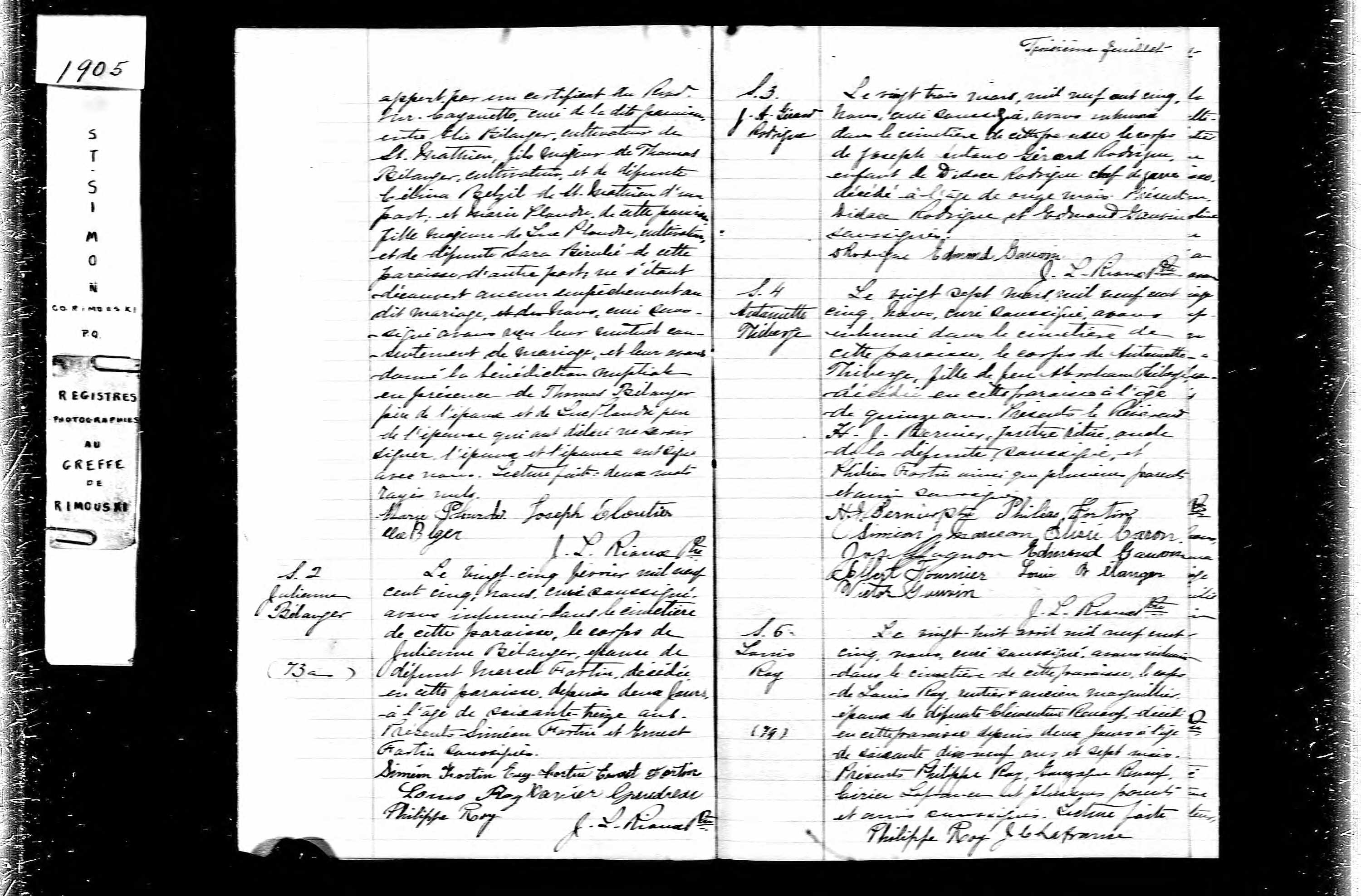 Acte de sépulture