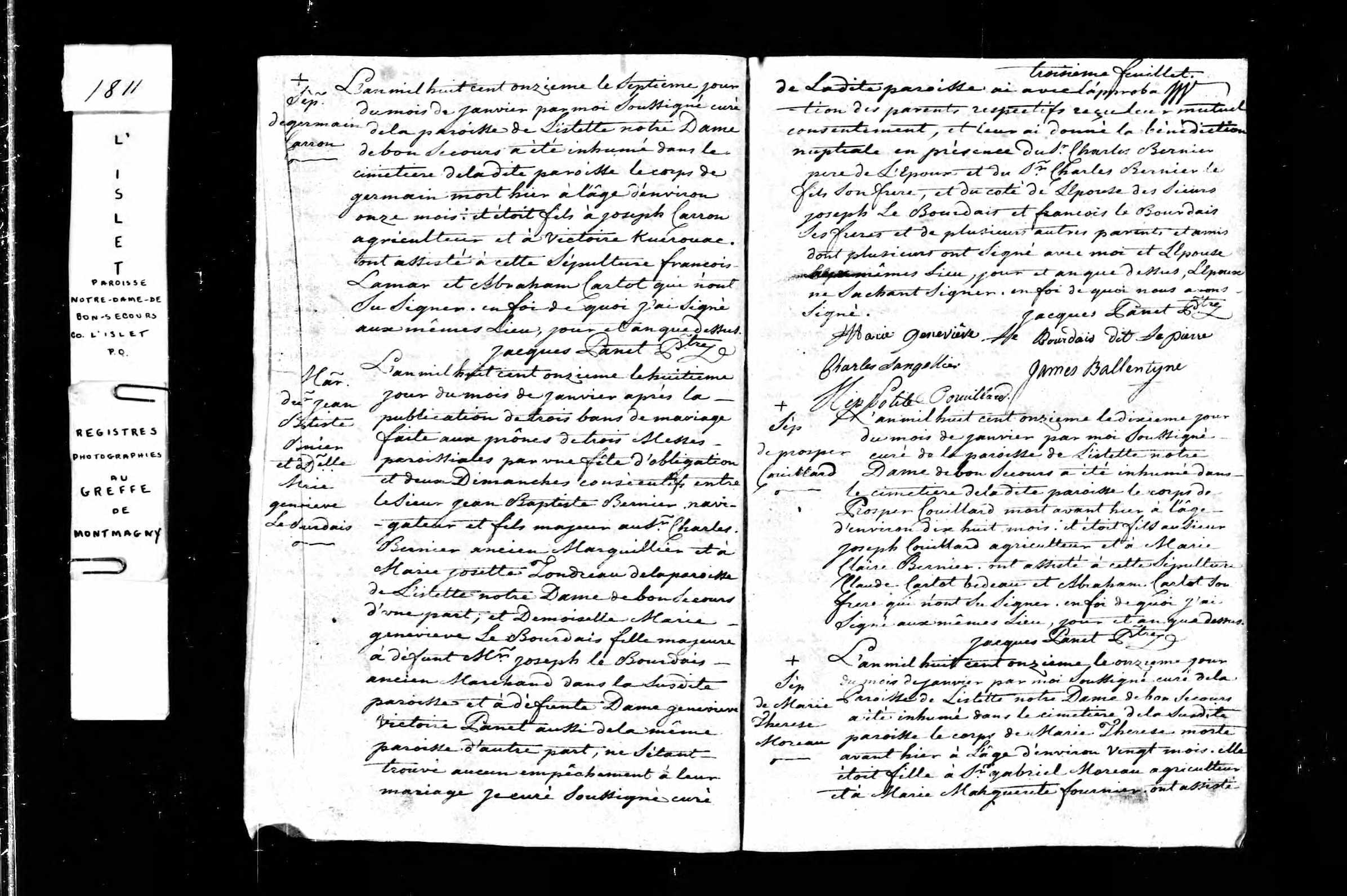 Acte de sépulture Acte de sépulture
