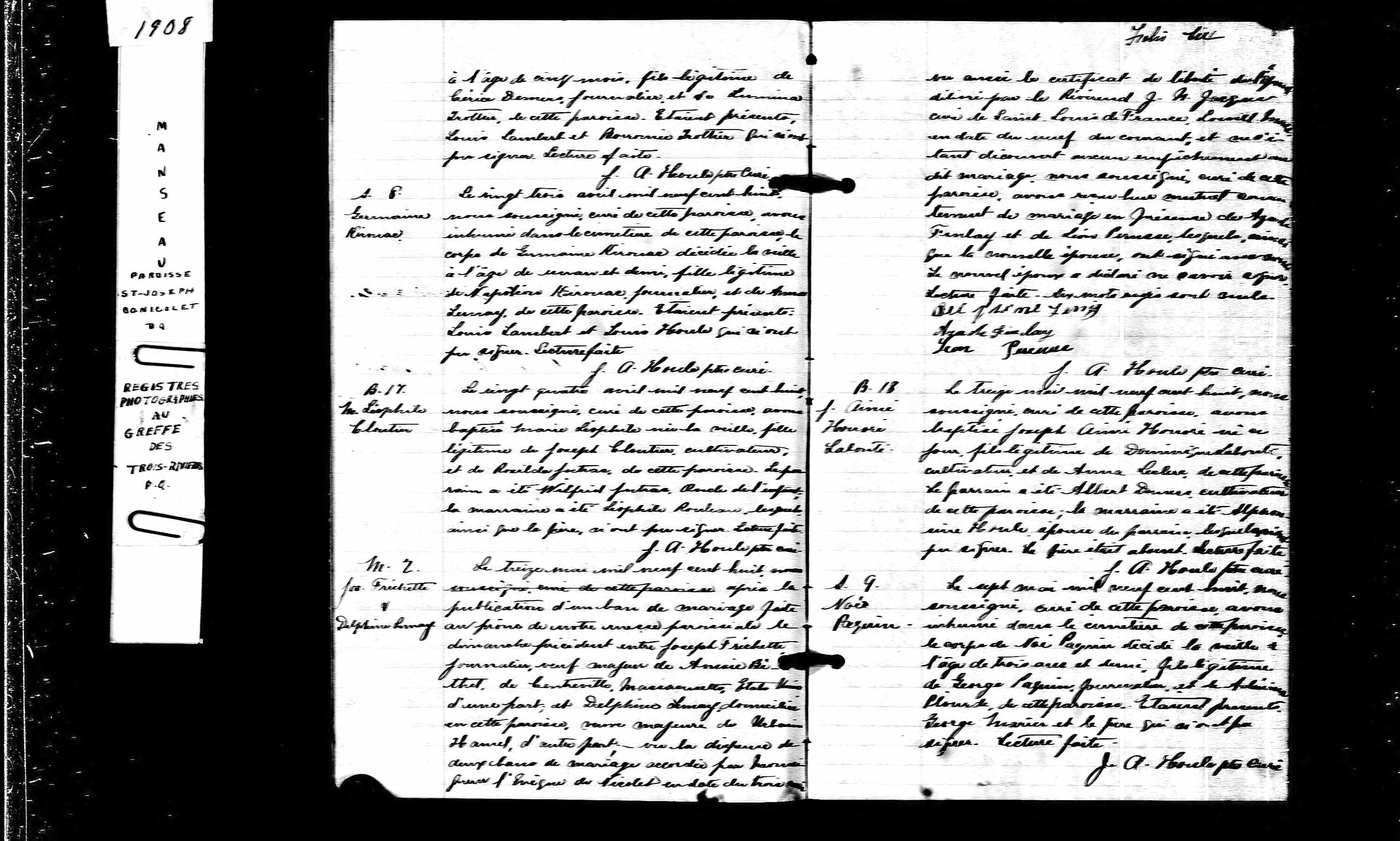 Acte de sépulture