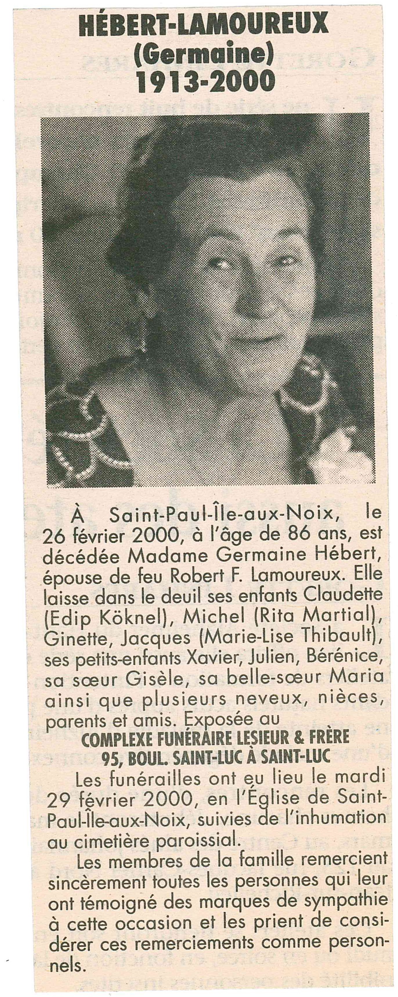 Nécrologie Nécrologie