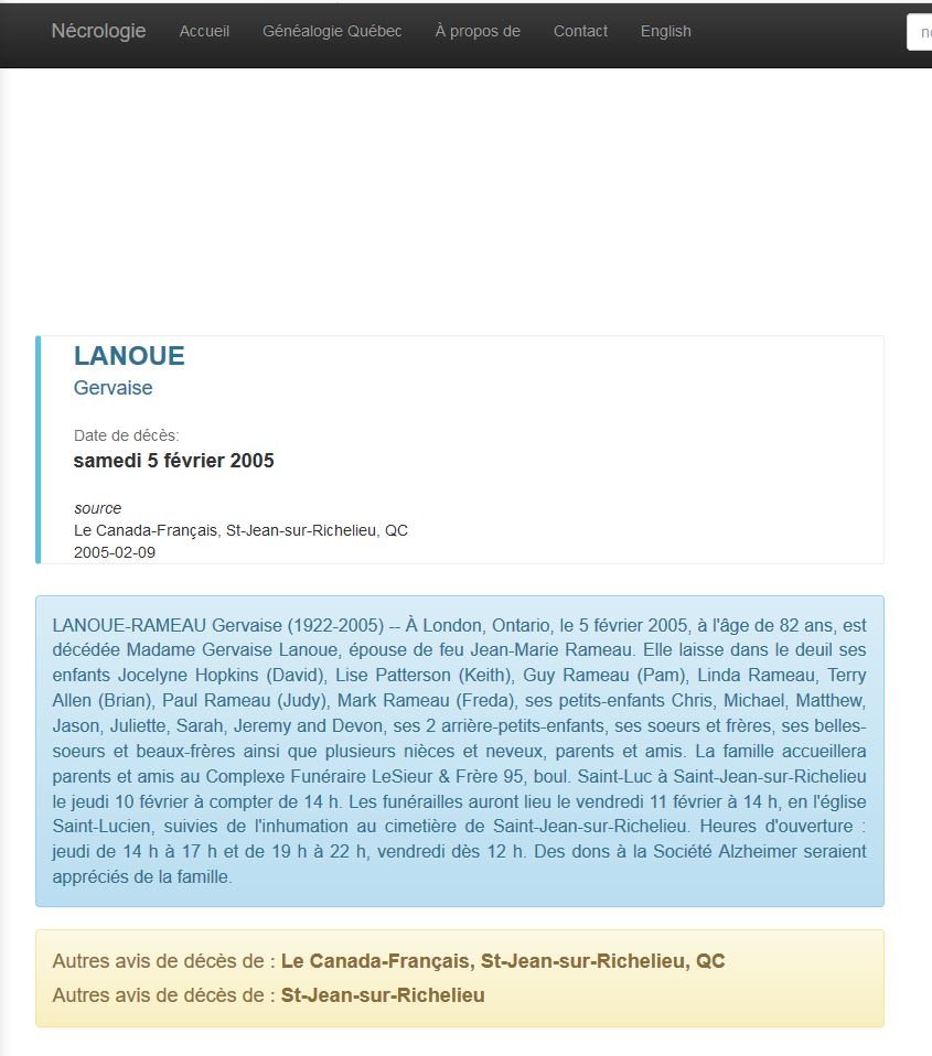 Nécrologie