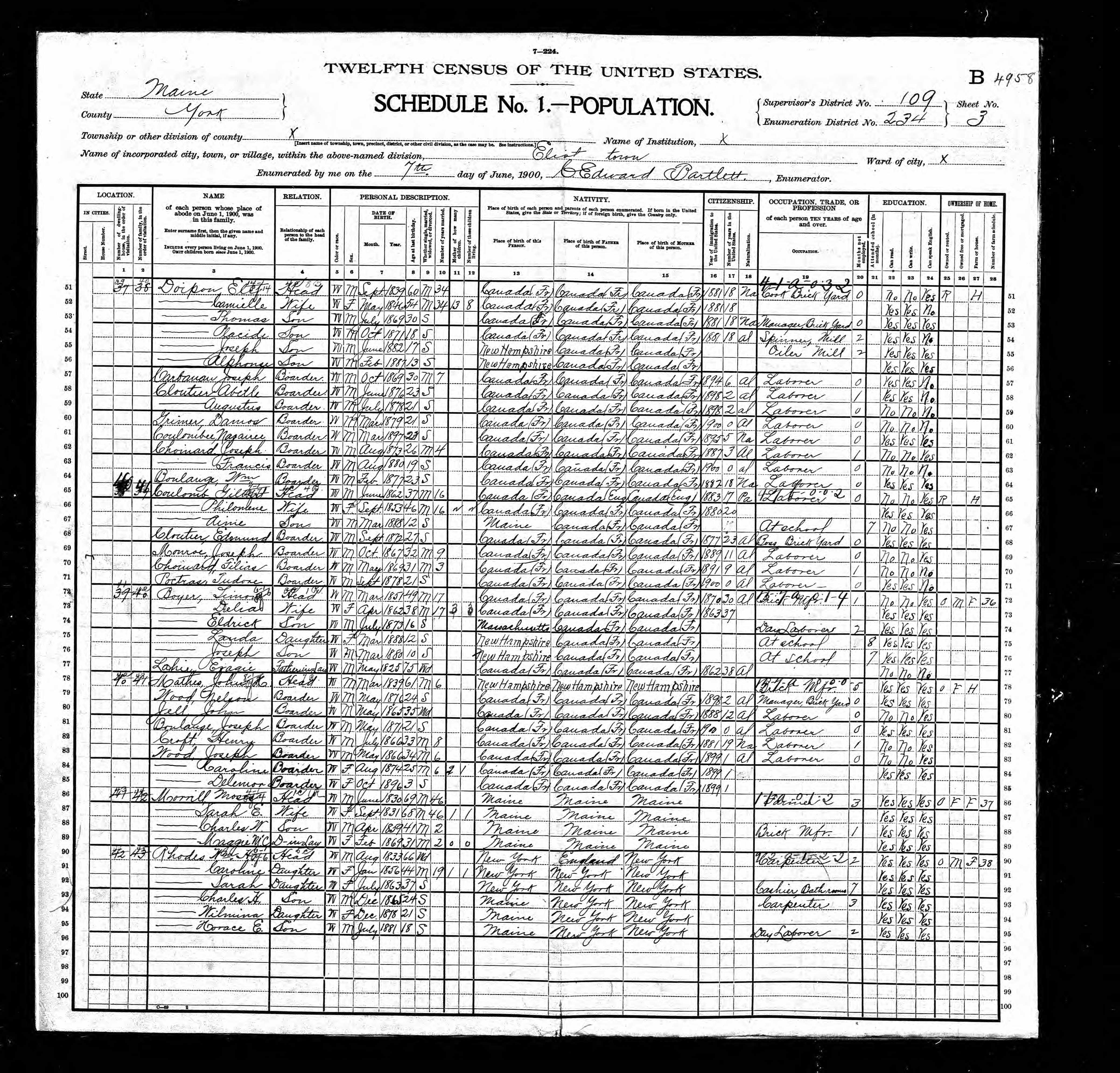Recensement fédéral américain 1900