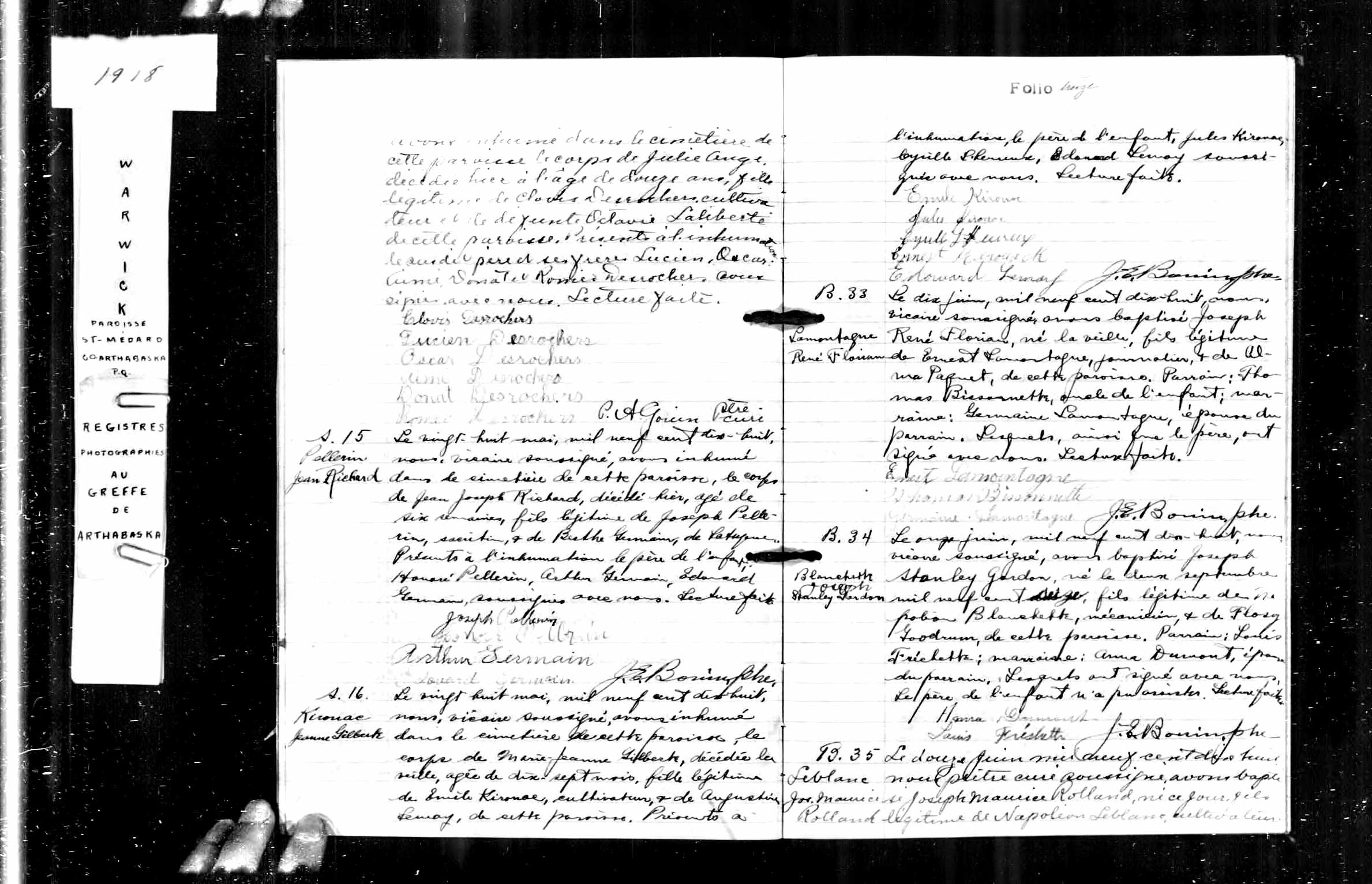 Acte de sépulture