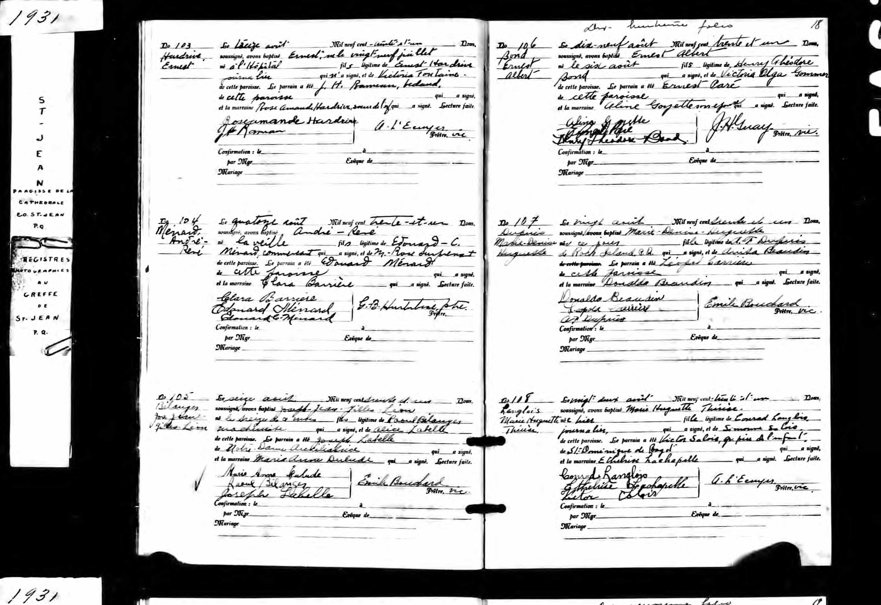 Acte de baptême