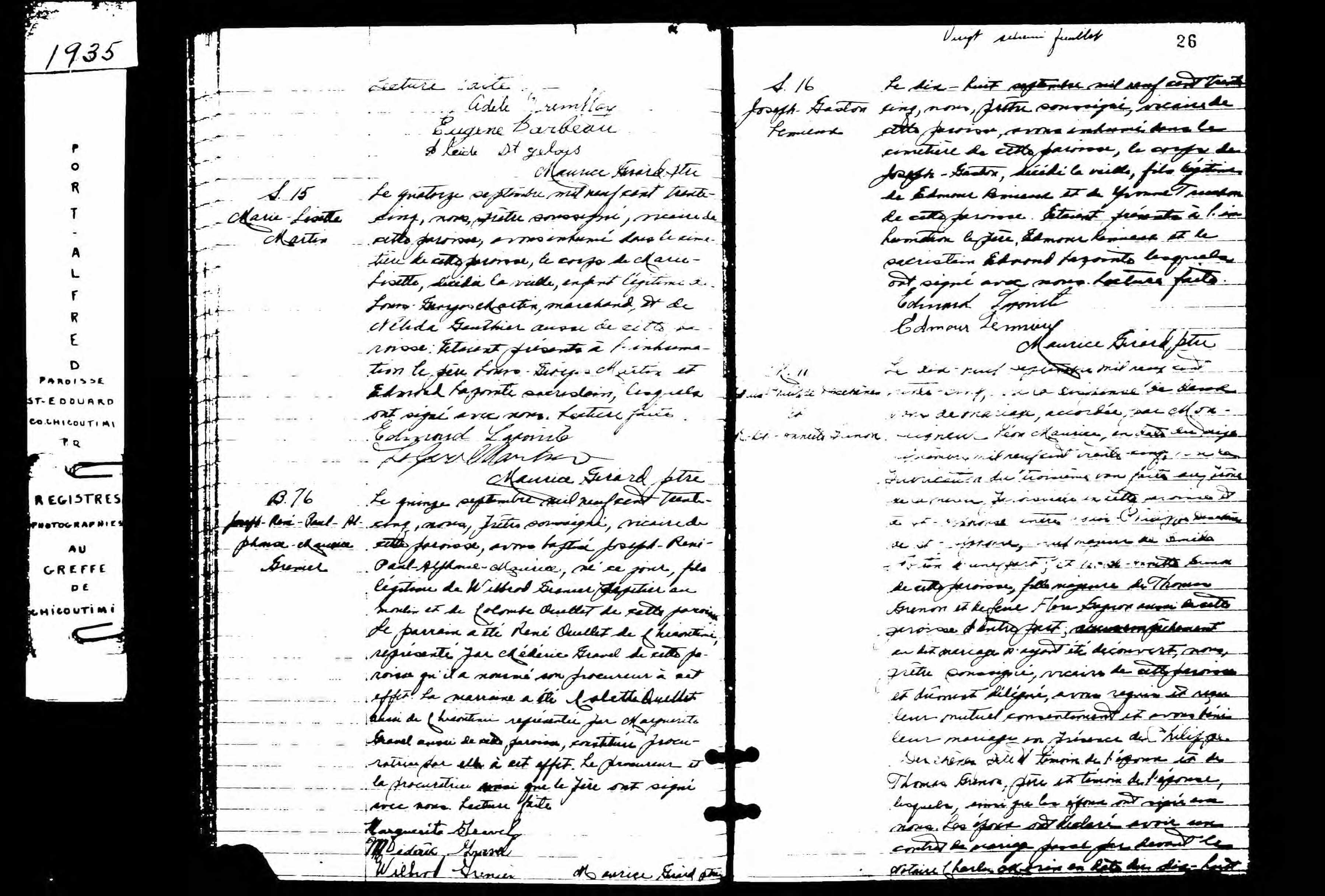Acte de baptême