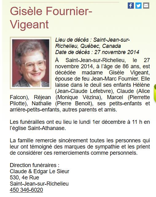 Nécrologie Nécrologie