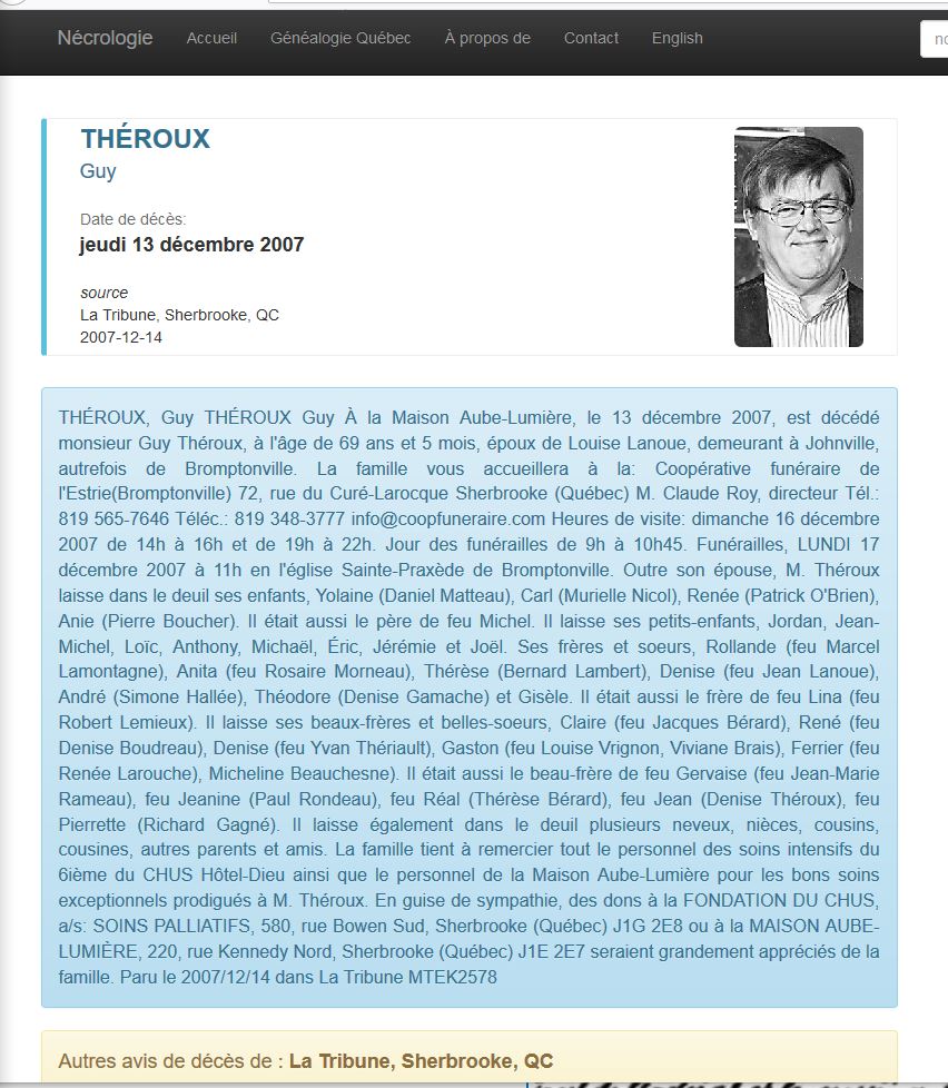 Nécrologie