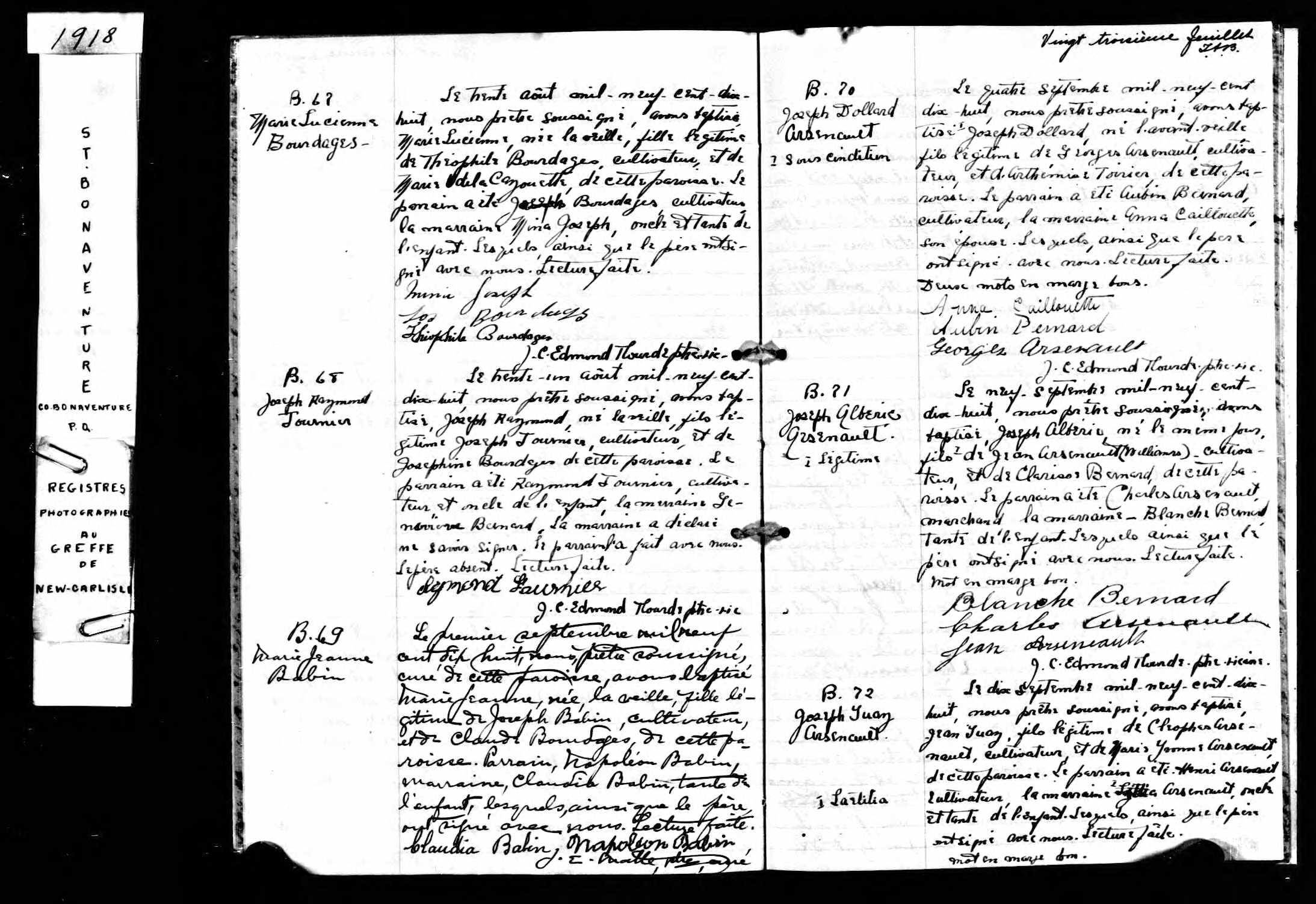 Acte de baptême Acte de baptême