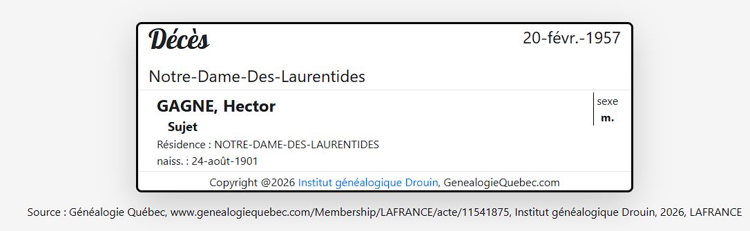Mention du décès