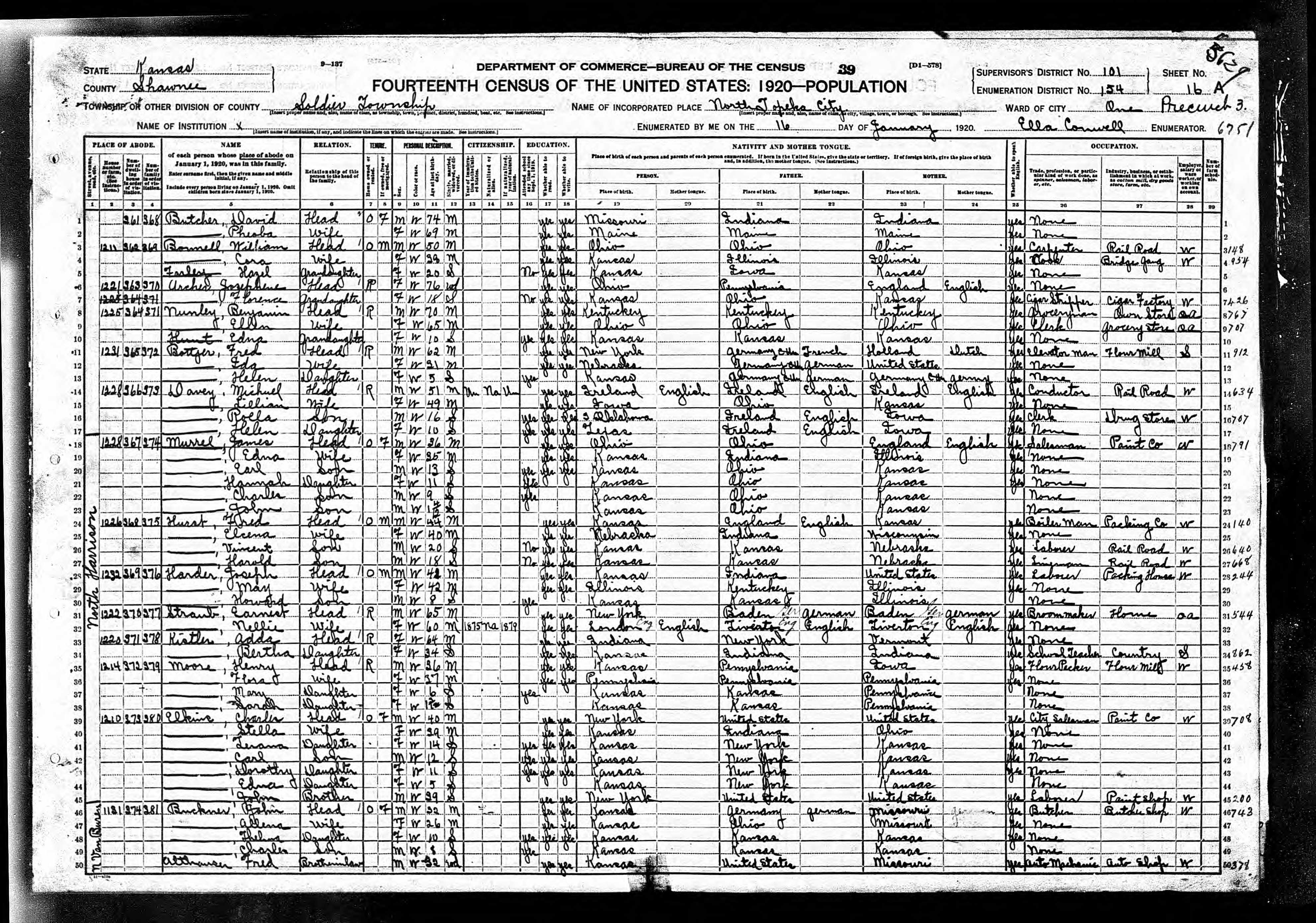 Recensement fédéral américain 1920