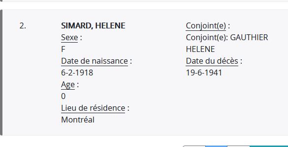 Mention du décès