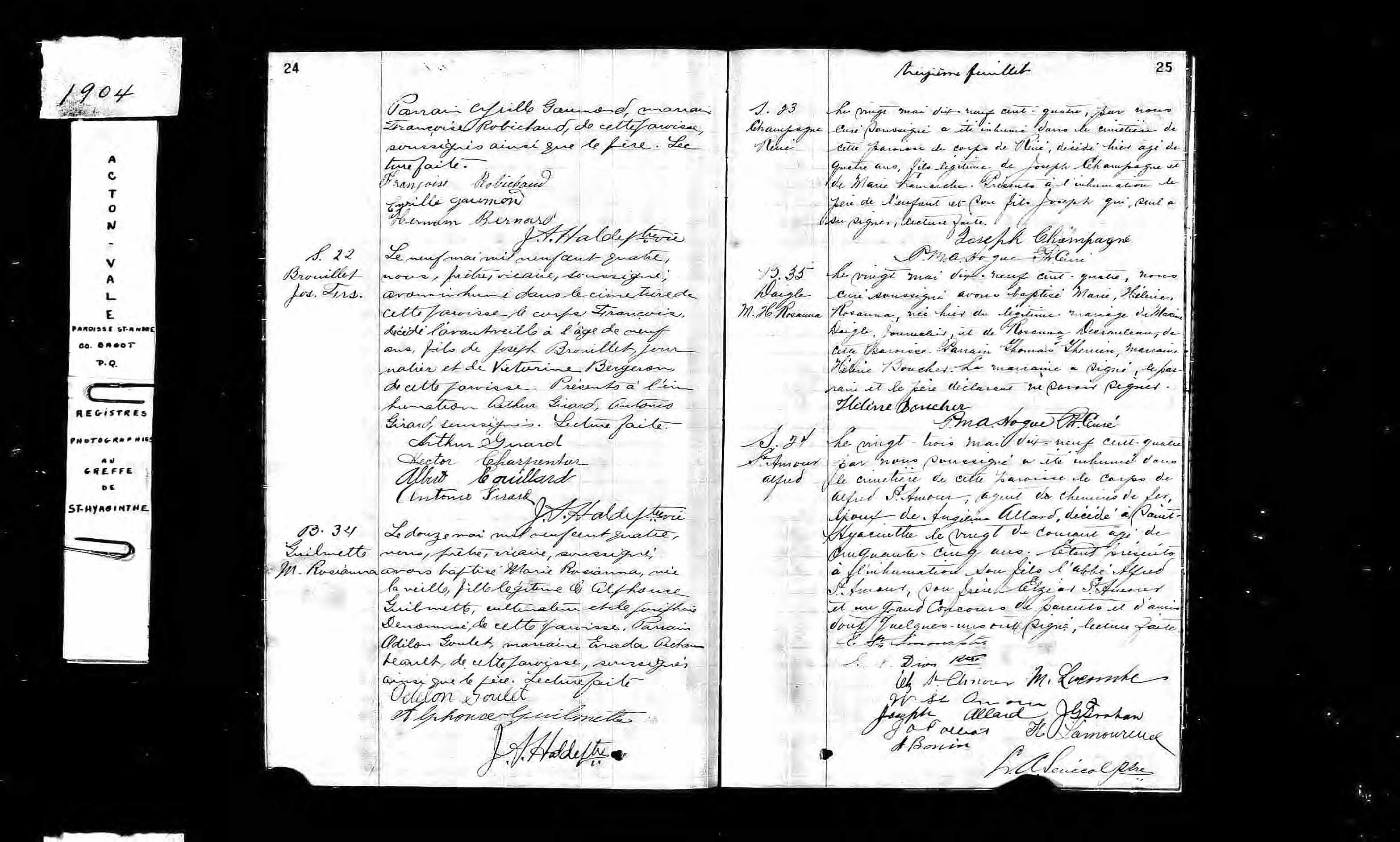 Acte de baptême Acte de baptême