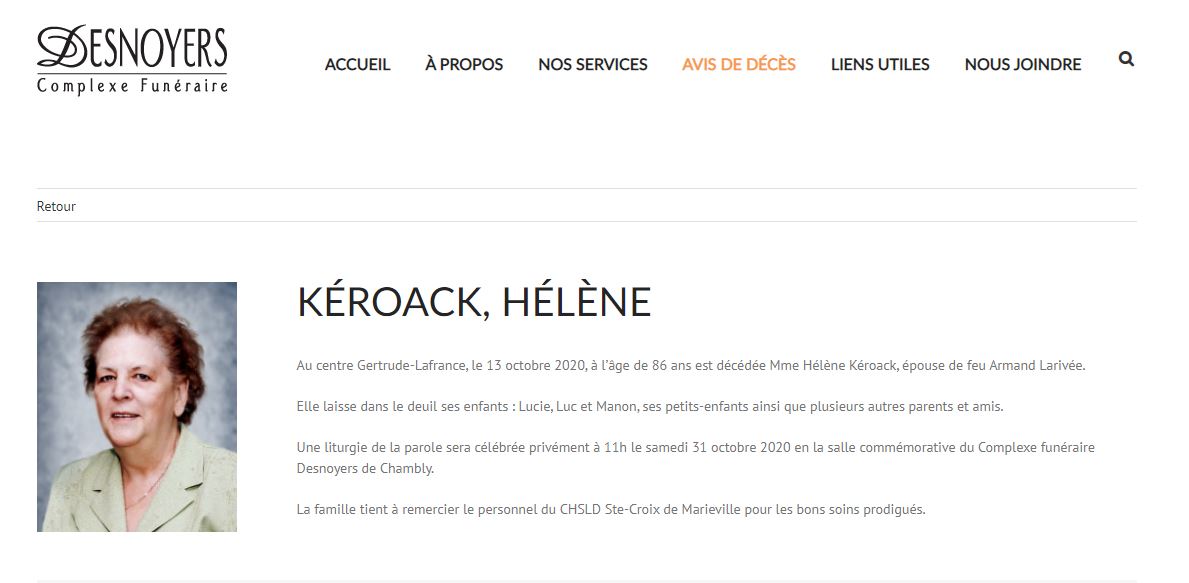 Nécrologie Nécrologie