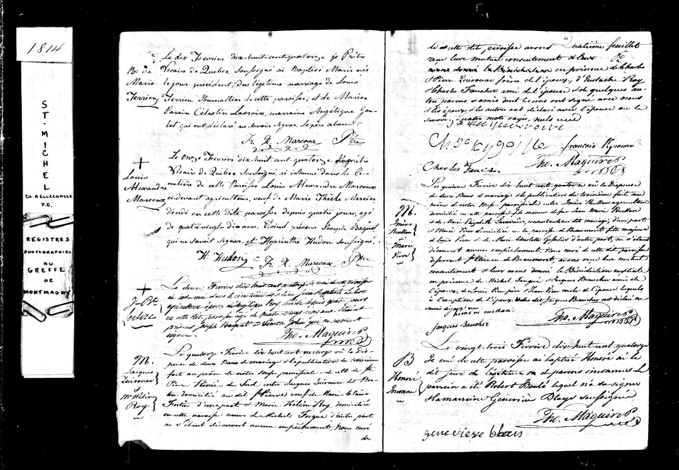 Acte de mariage en secondes noces (Kirouac)