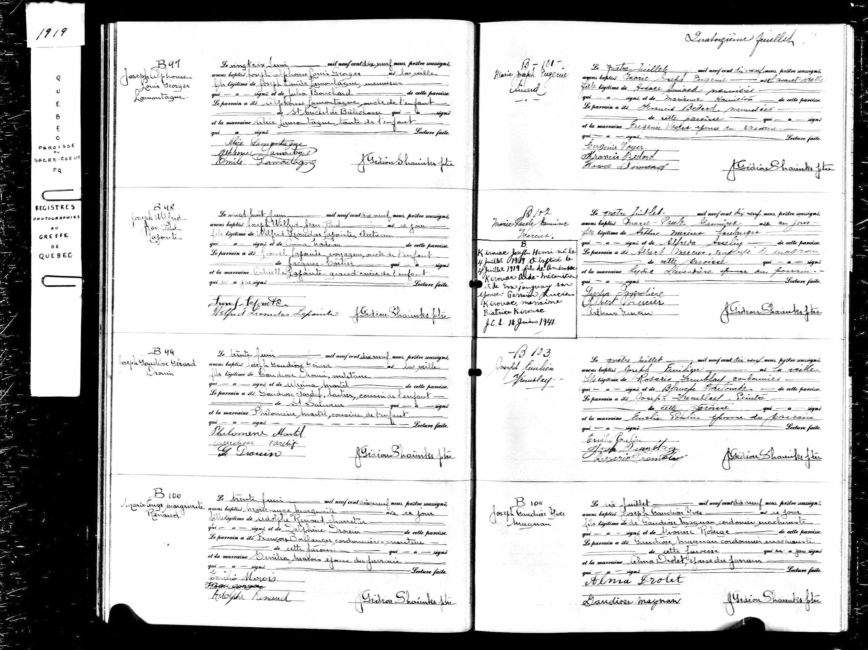 Acte de baptême