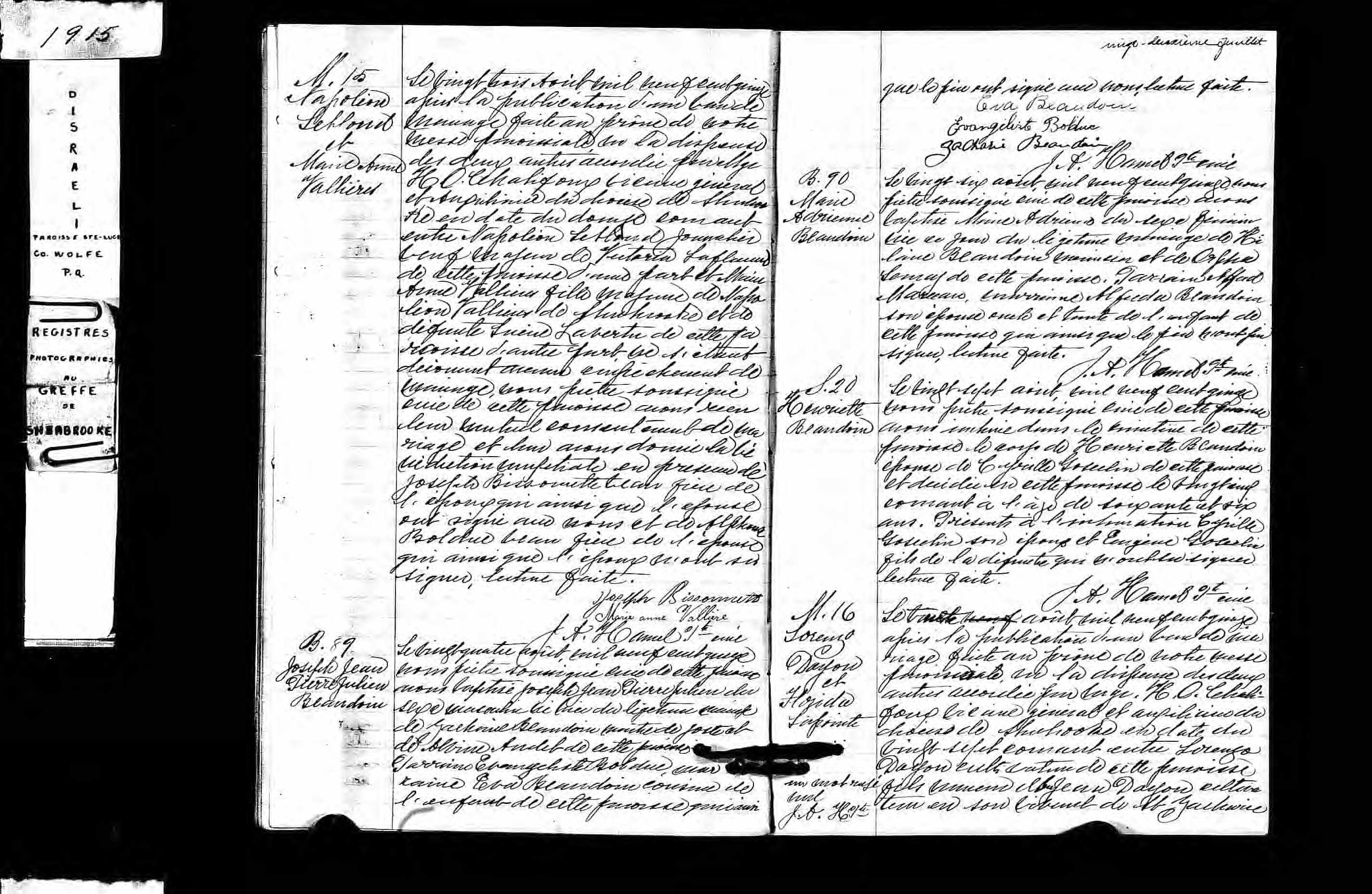 Acte de sépulture