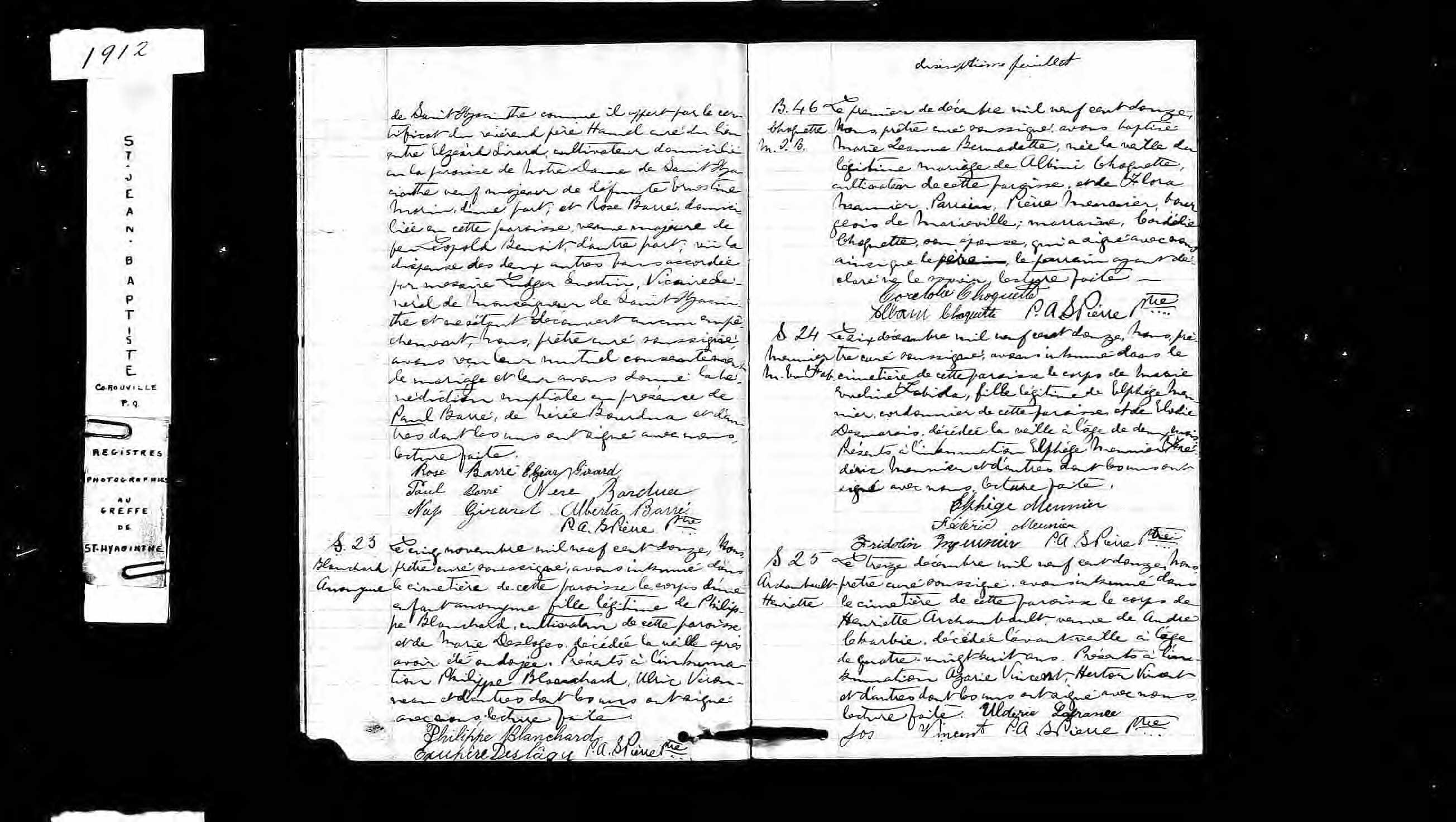 Acte de sépulture
