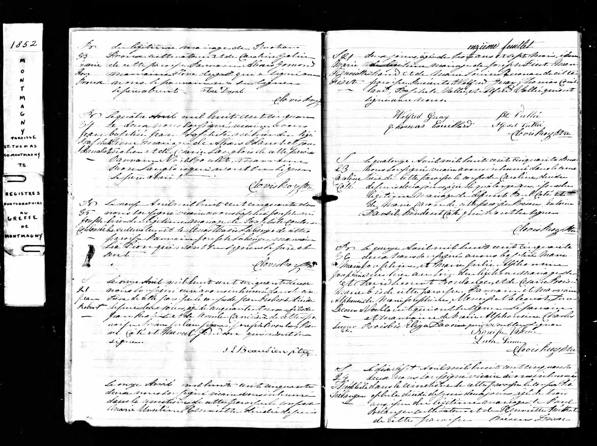 Acte de sépulture Acte de sépulture