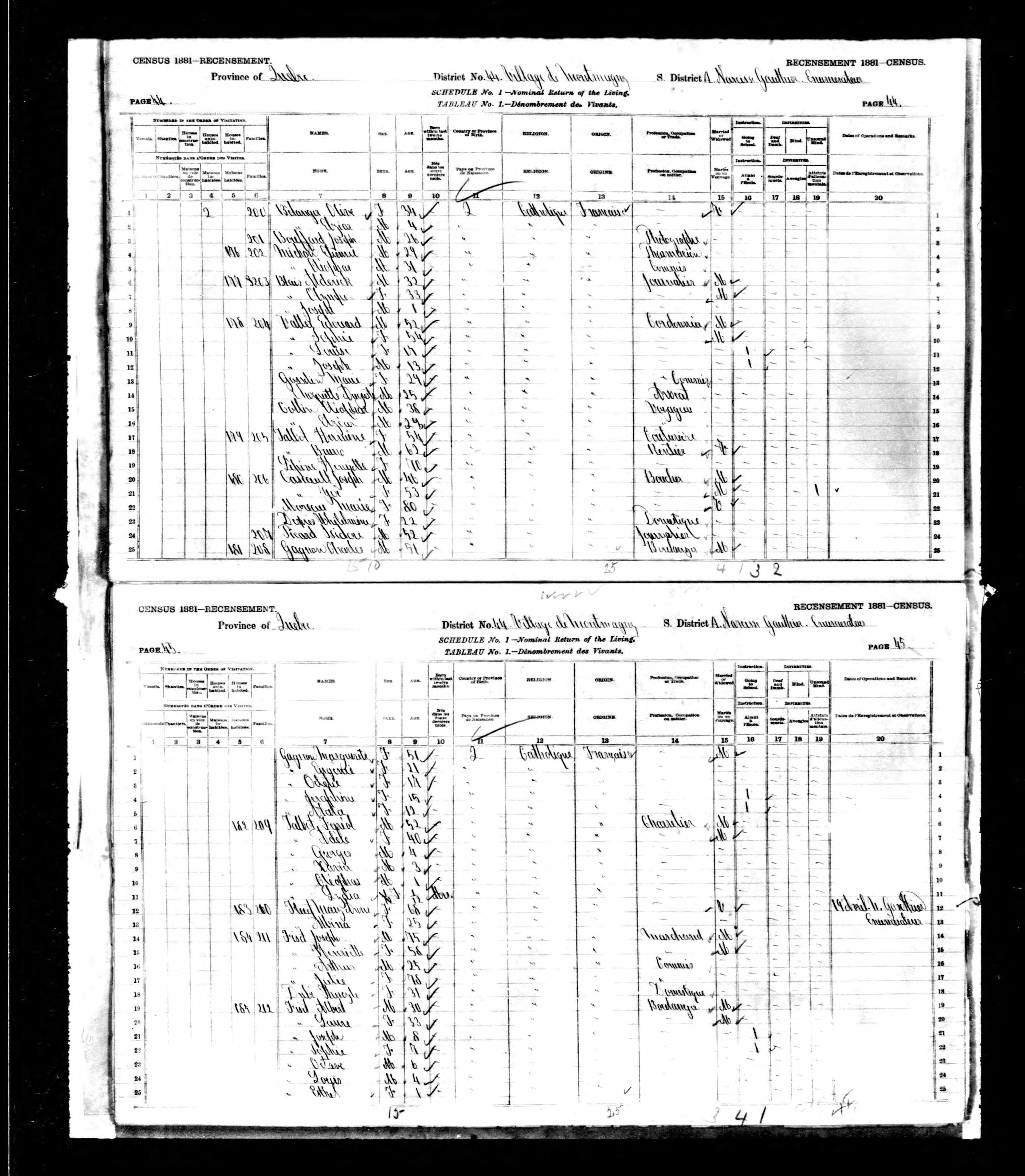 Recensement canadien 1881