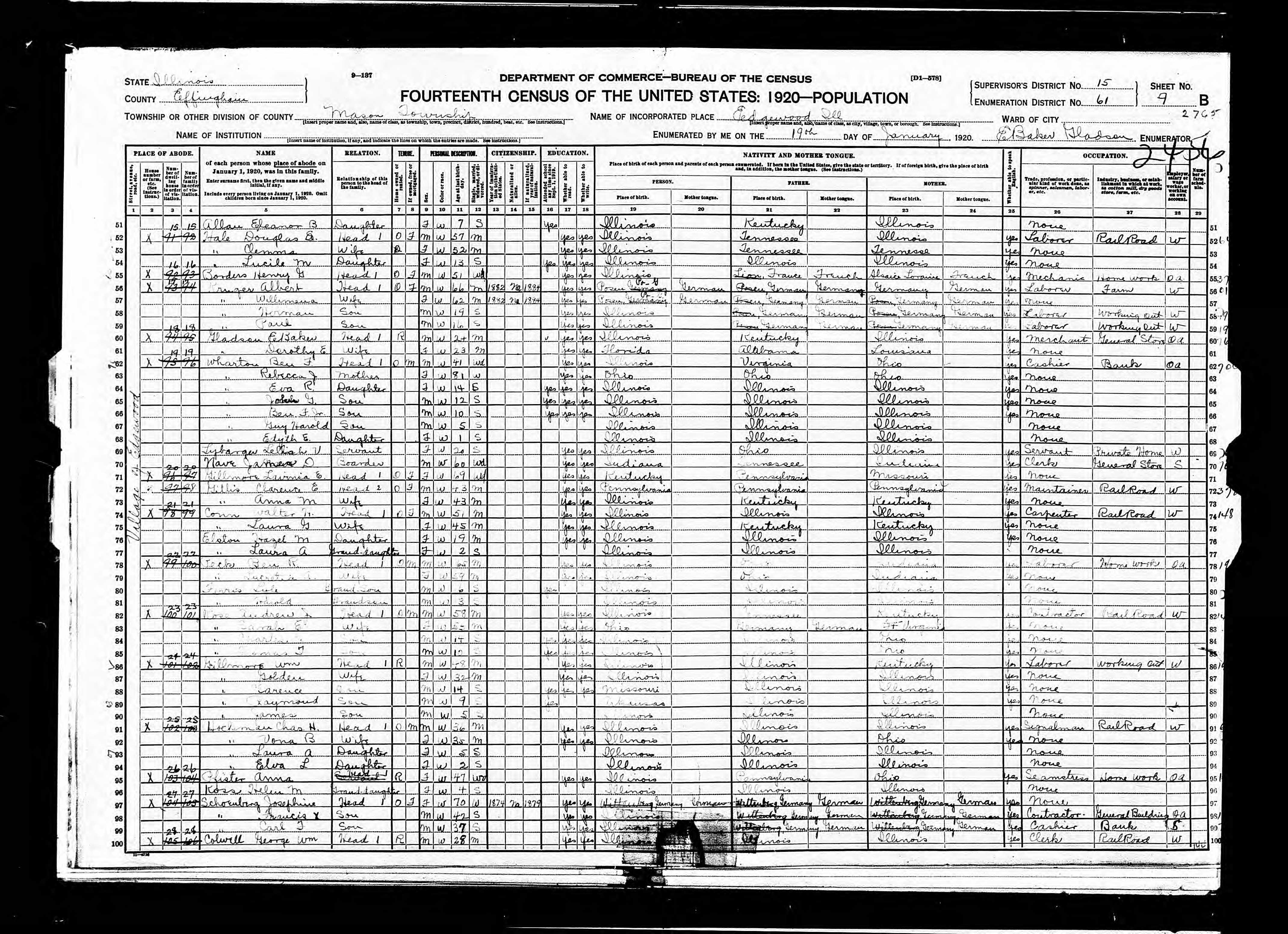 Recensement fédéral américain 1920