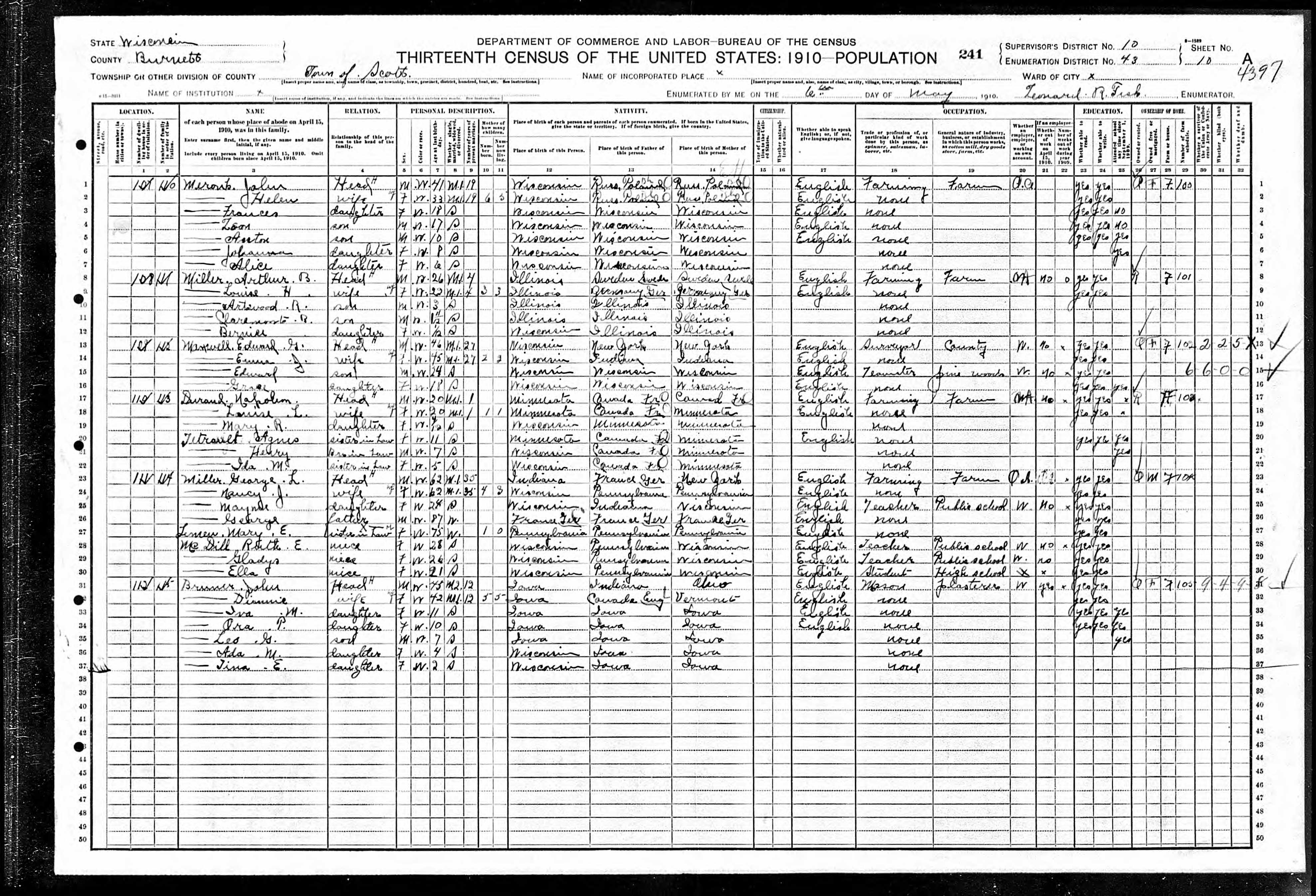 Recensement fédéral américain 1910
