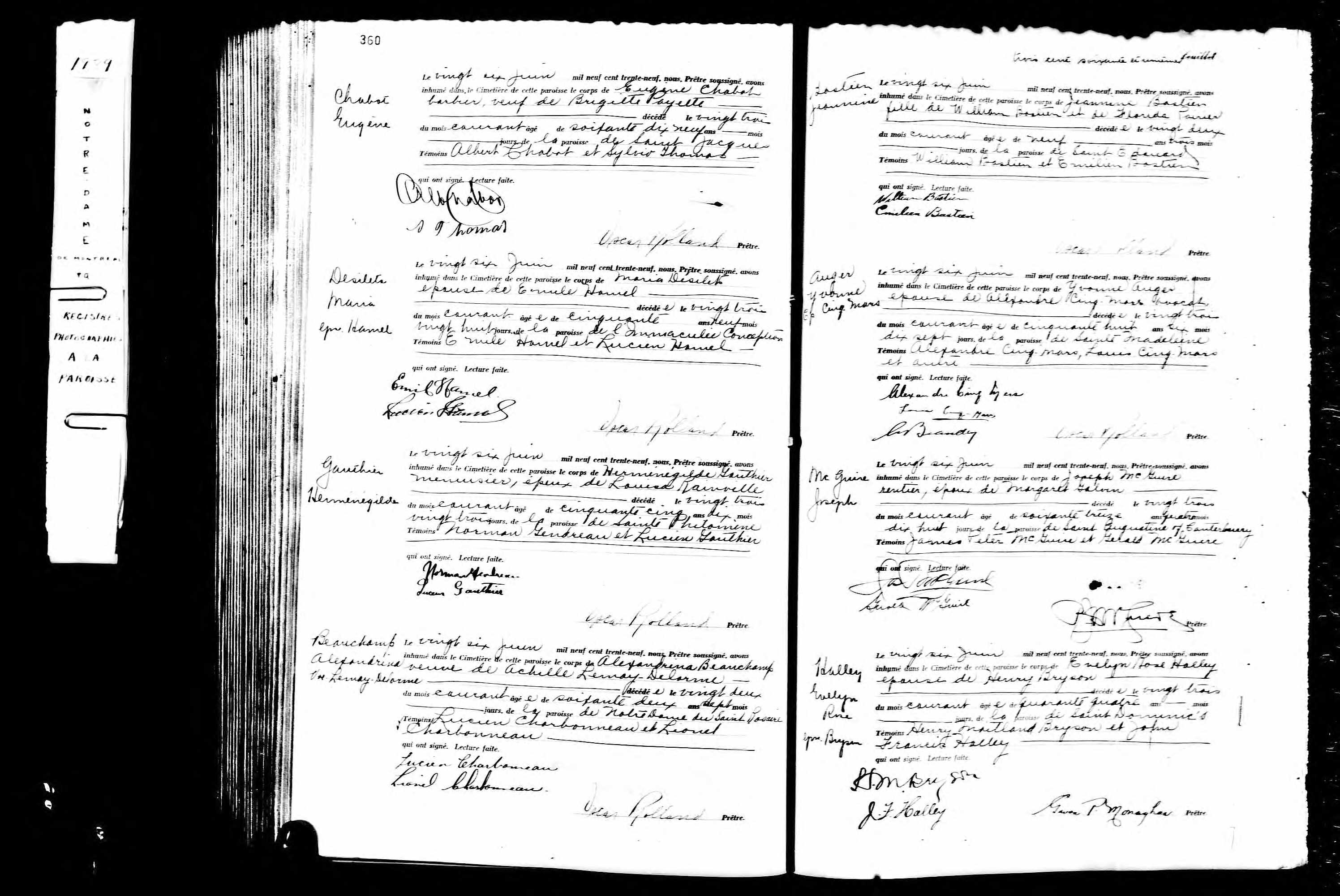 Acte de sépulture