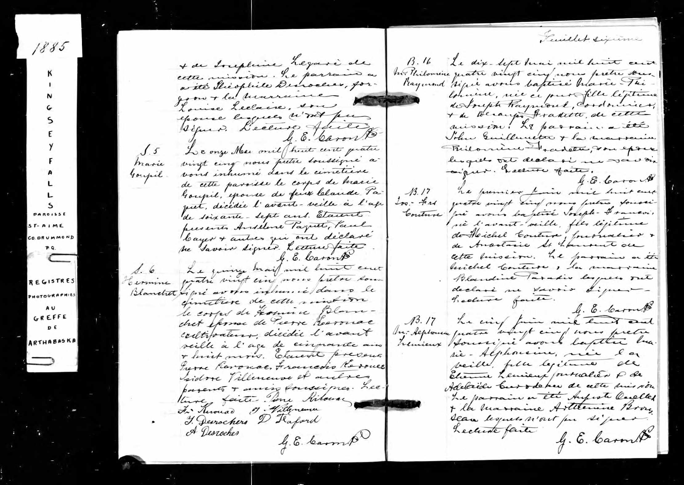 Acte de sépulture